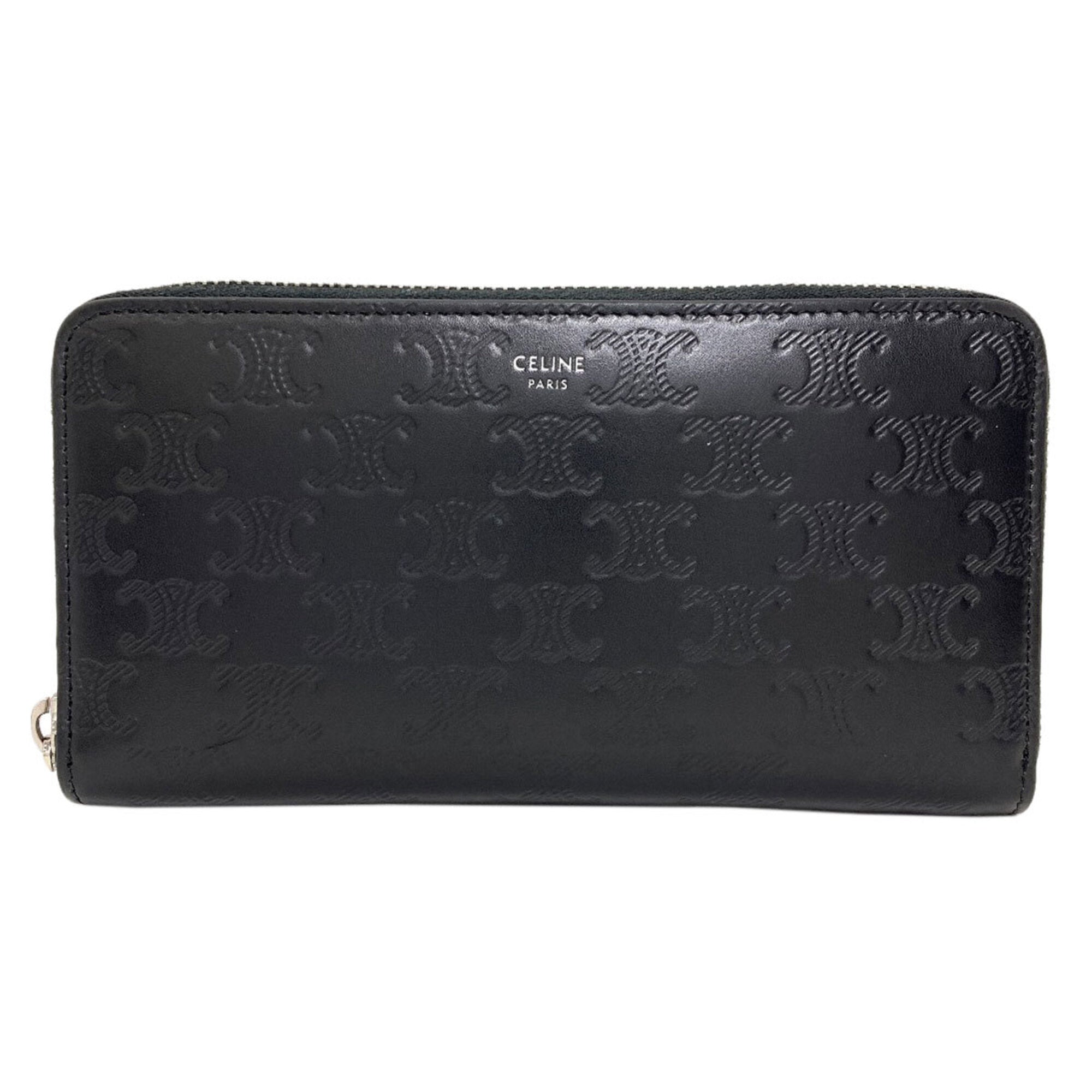 Celine Black Leather Long Wallet (Bi-Fold) (Pre-Owned)