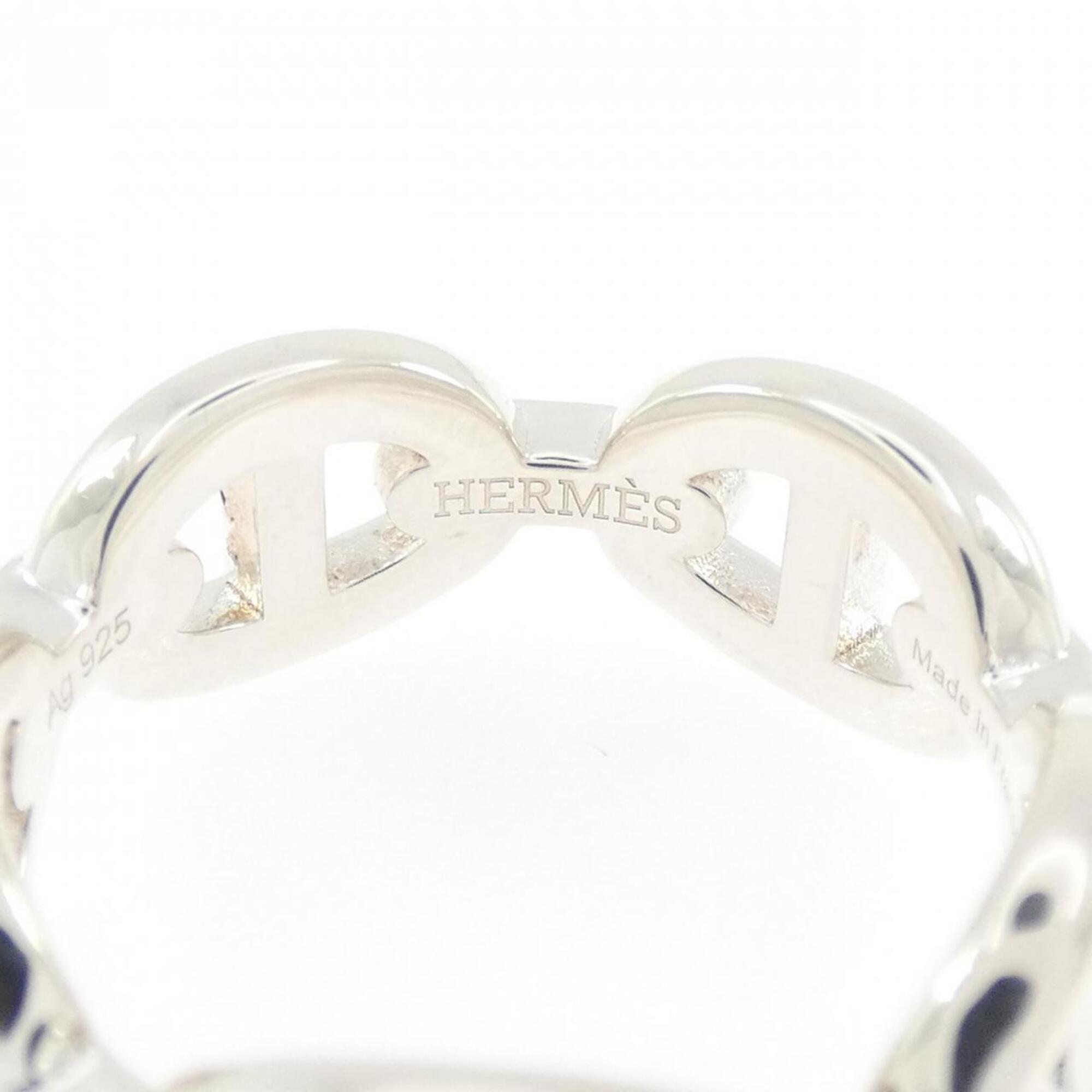 Hermes Silver 925 Band Ring (Pre-Owned)