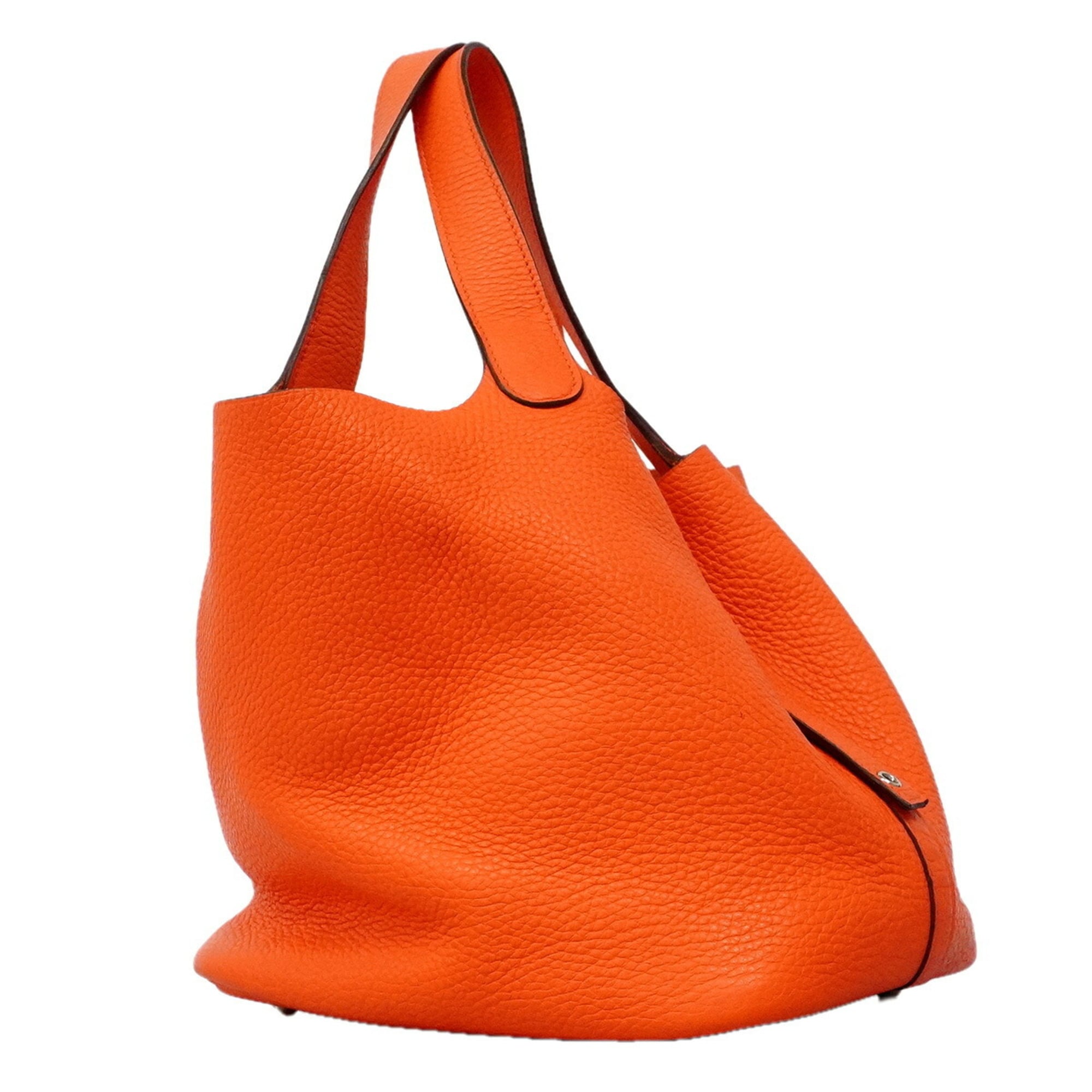 Hermes Capucine Taurillon Clemence Leather Handbag (Pre-Owned)