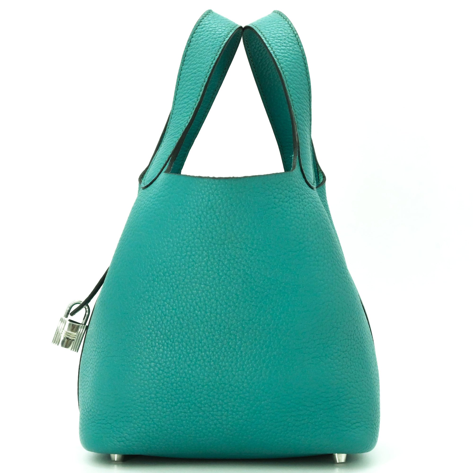 Hermes Green Taurillon Clemence Leather Handbag (Pre-Owned)