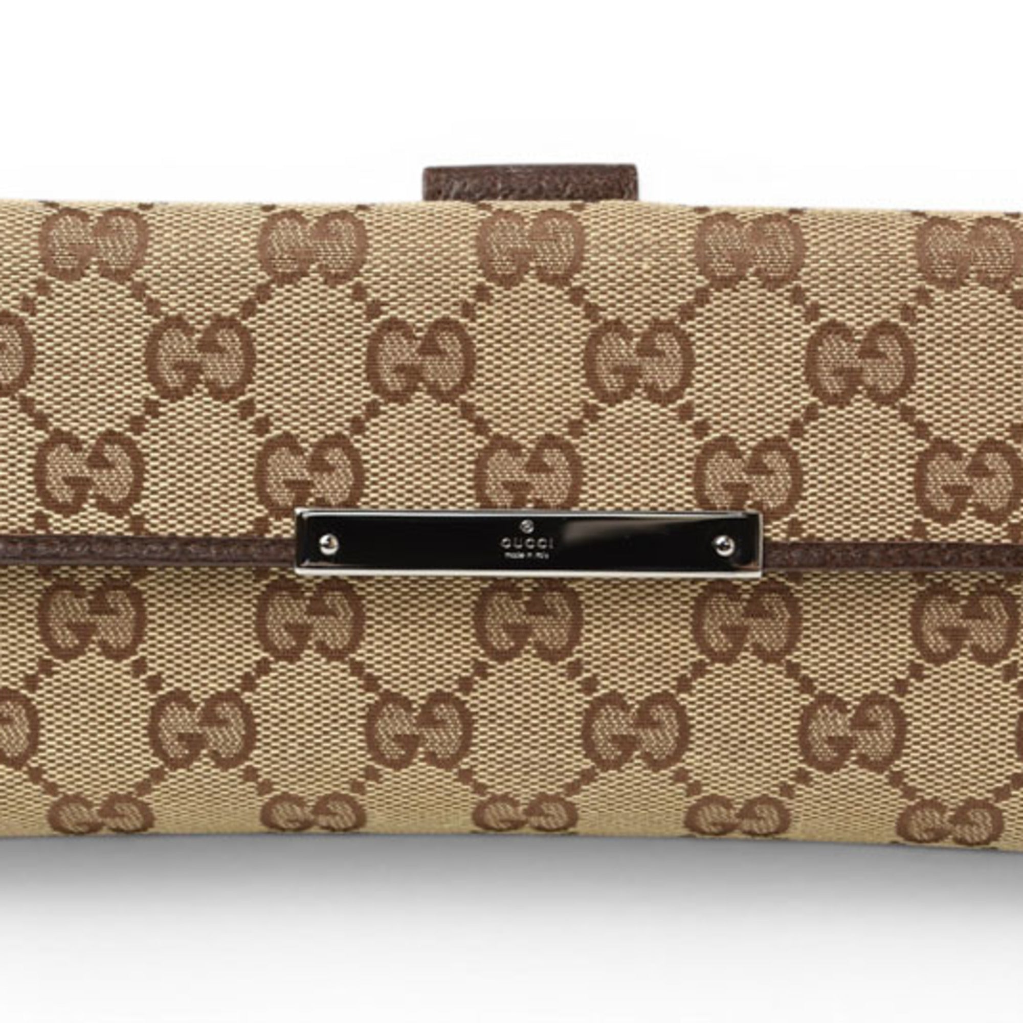 Gucci Beige Brown Gg Canvas Coin Purse/Coin Case (Pre-Owned)