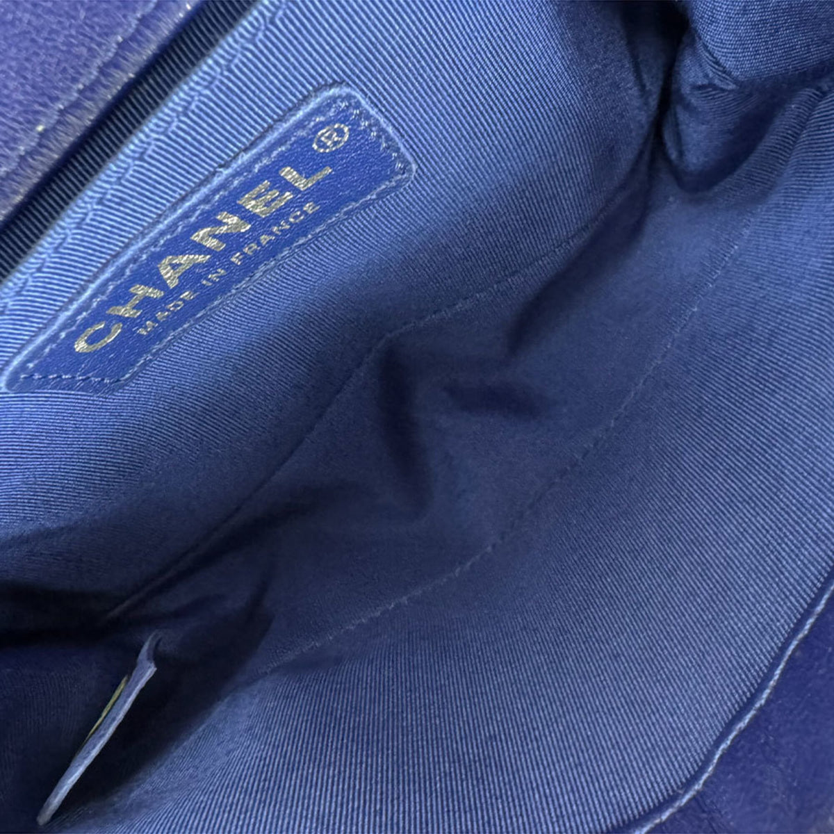 Chanel Blue Velvet Shoulder Bag (Pre-Owned)