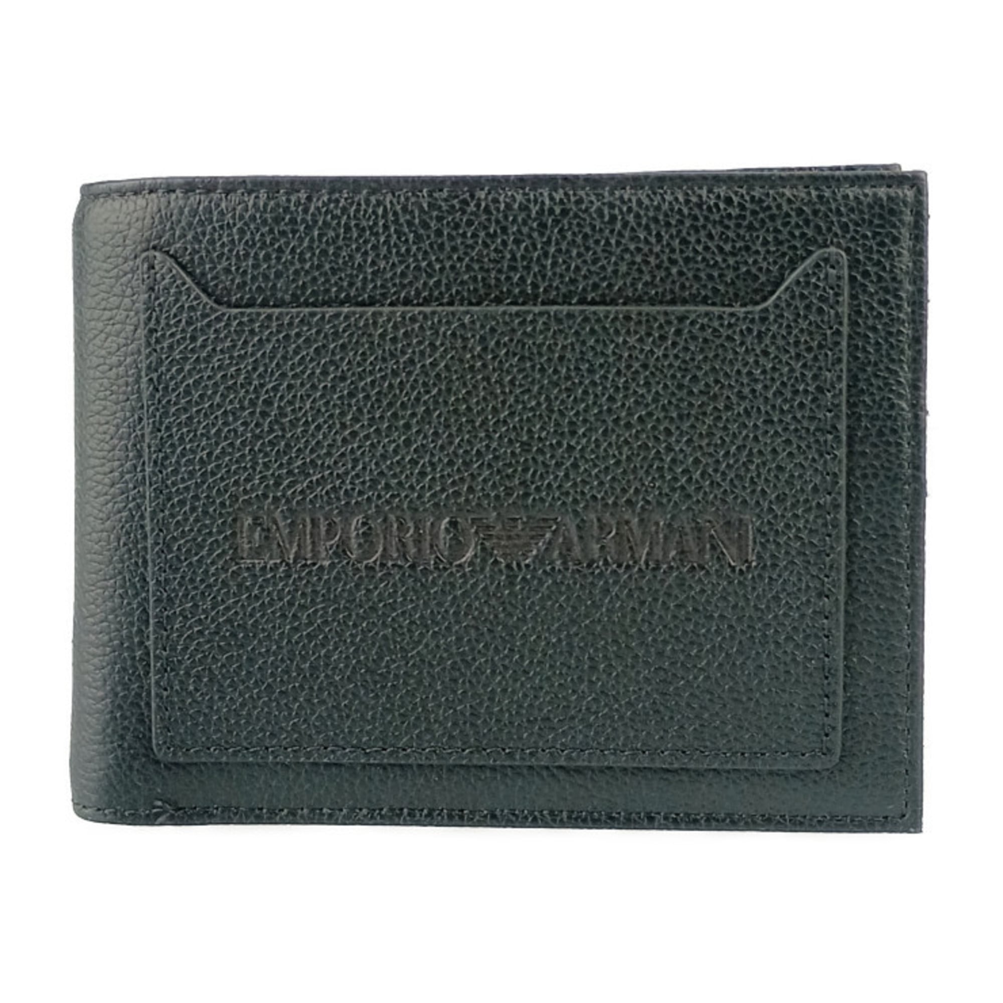 Emporio Armani Black Leather Wallet (Bi-Fold) (Pre-Owned)