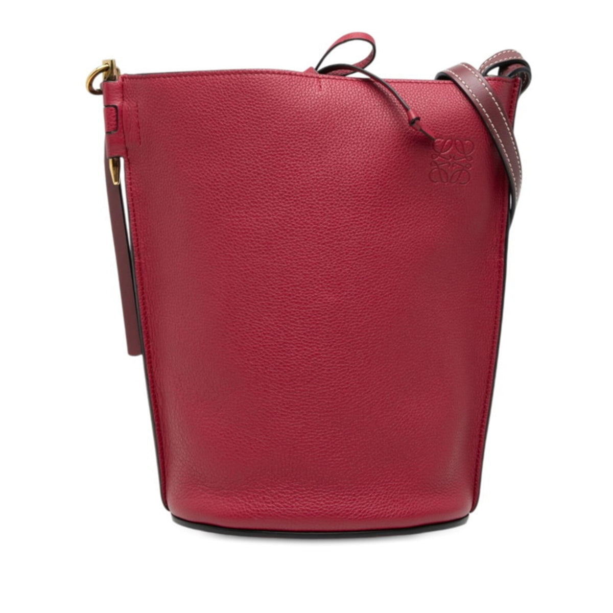 Loewe Red Color Leather Shoulder Bag (Pre-Owned)