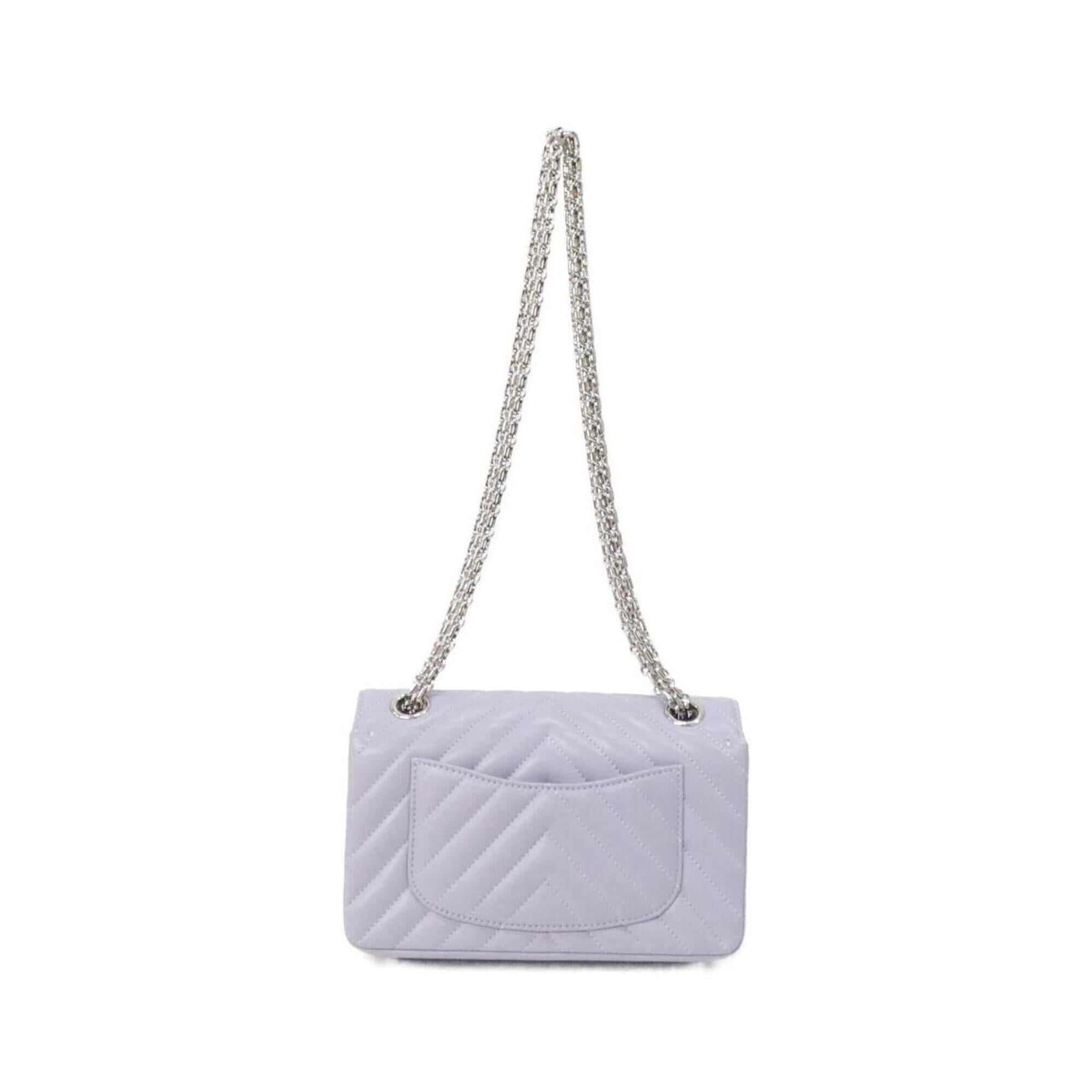 Chanel Light Purple Leather Shoulder Bag (Pre-Owned)