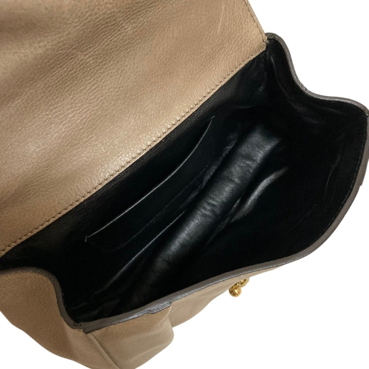 Chloé Grayish Leather Shoulder Bag (Pre-Owned)