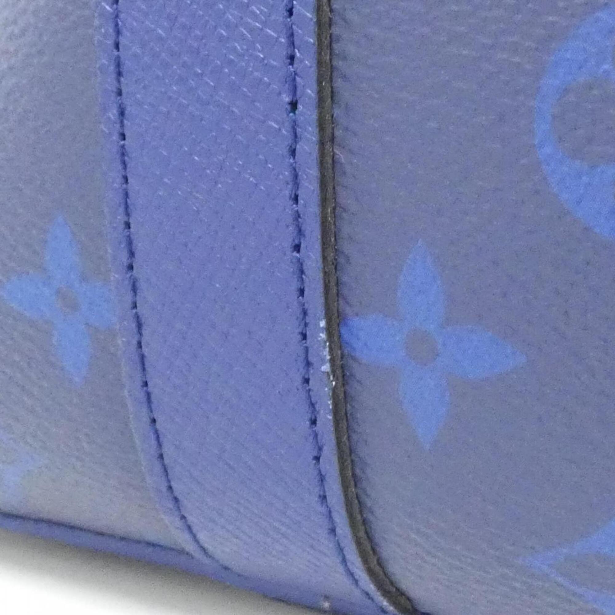 Louis Vuitton Cobalt Coated Canvas Leather Boston Bag (Pre-Owned)