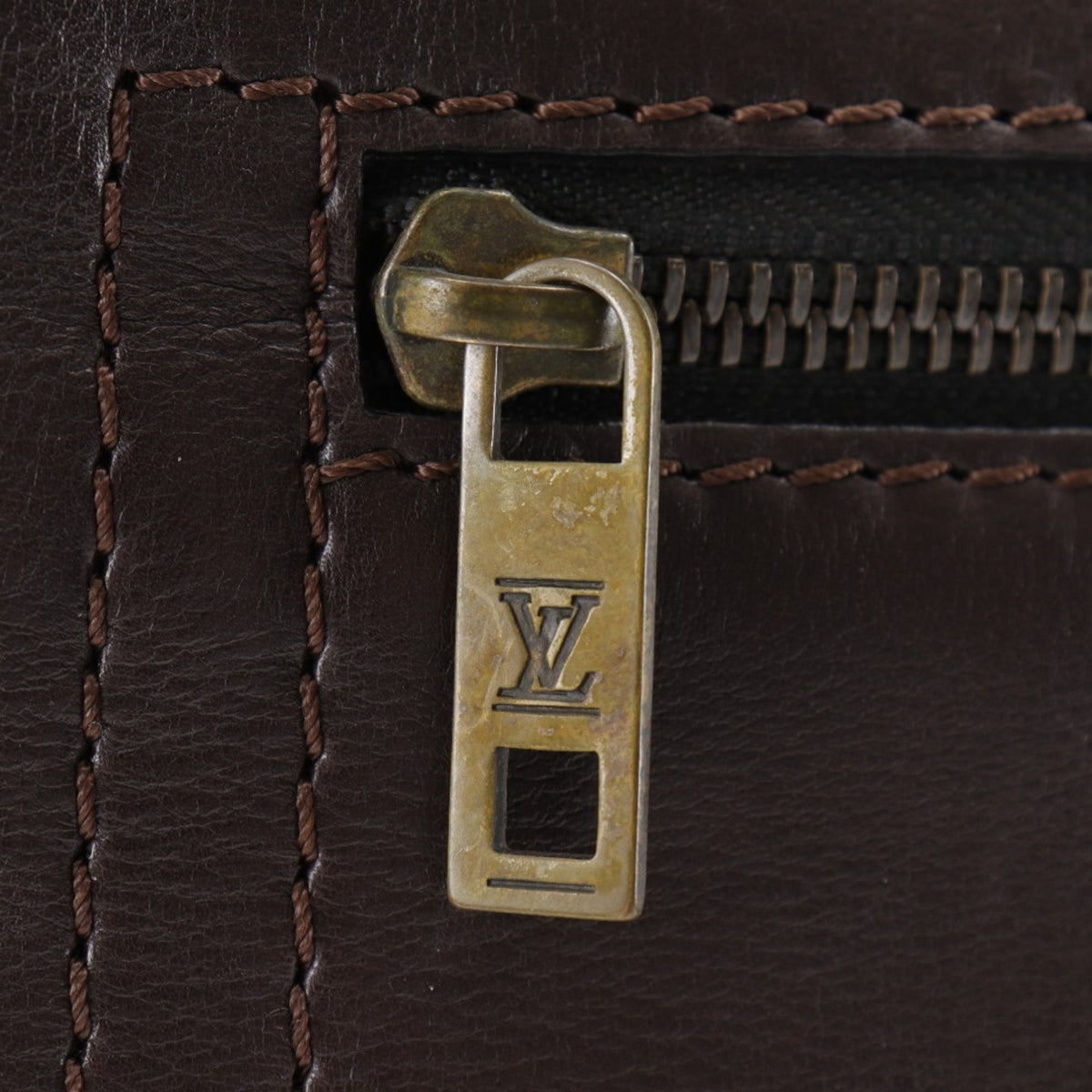 Louis Vuitton Brown Coffee Leather Shoulder Bag (Pre-Owned)