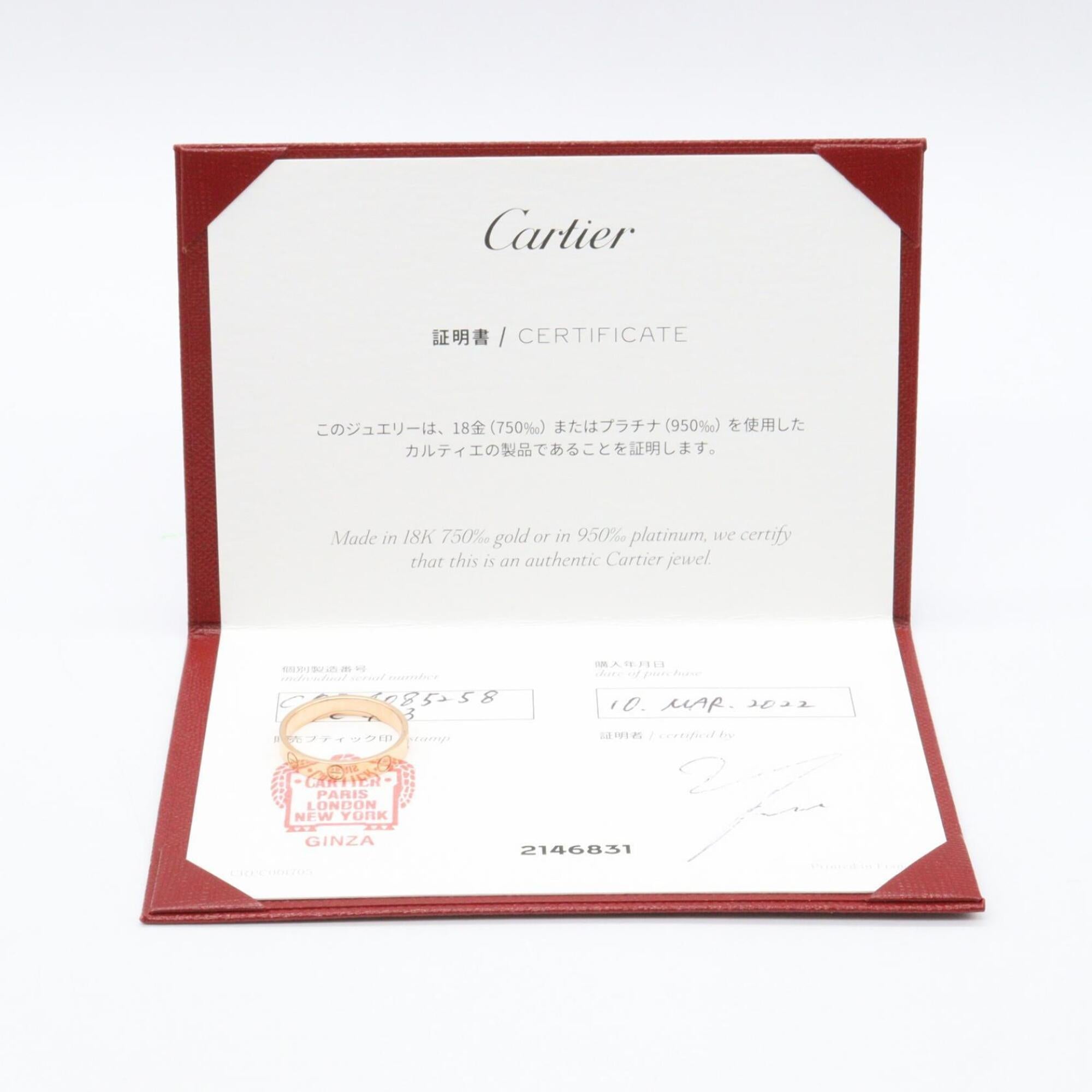 Cartier Gold Pink Gold (18K) Band Ring (Pre-Owned)