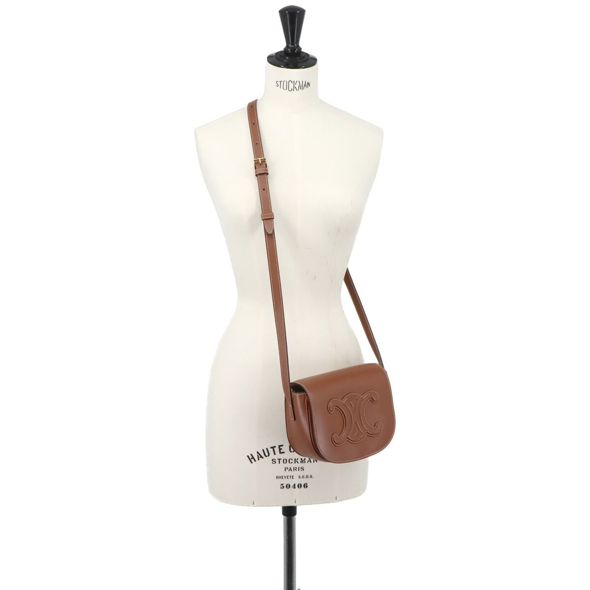 Celine Brown Leather Shoulder Bag (Pre-Owned)