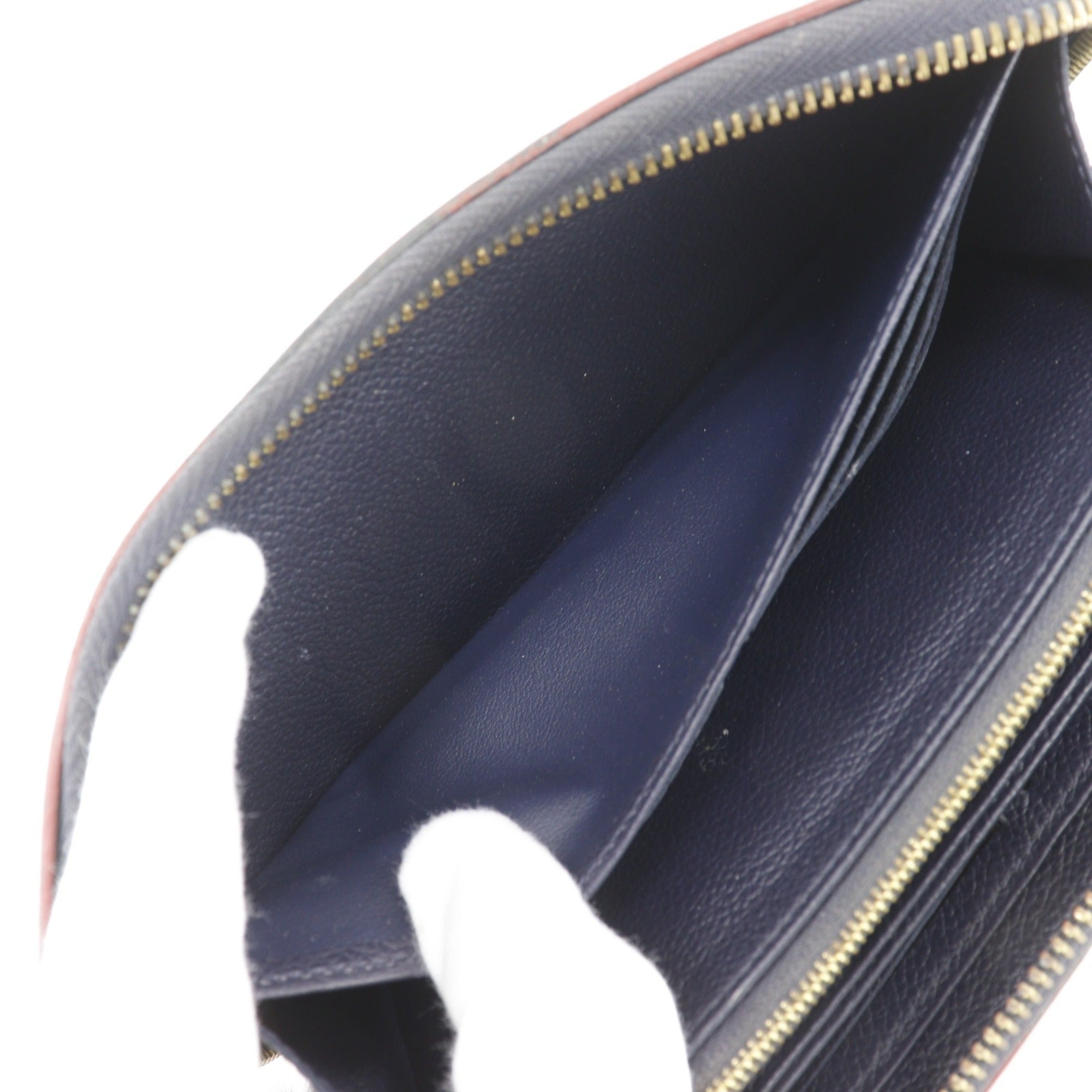Louis Vuitton Marine Rouge Navy Monogram Empreinte Long Wallet (Bi-Fold) (Pre-Owned)