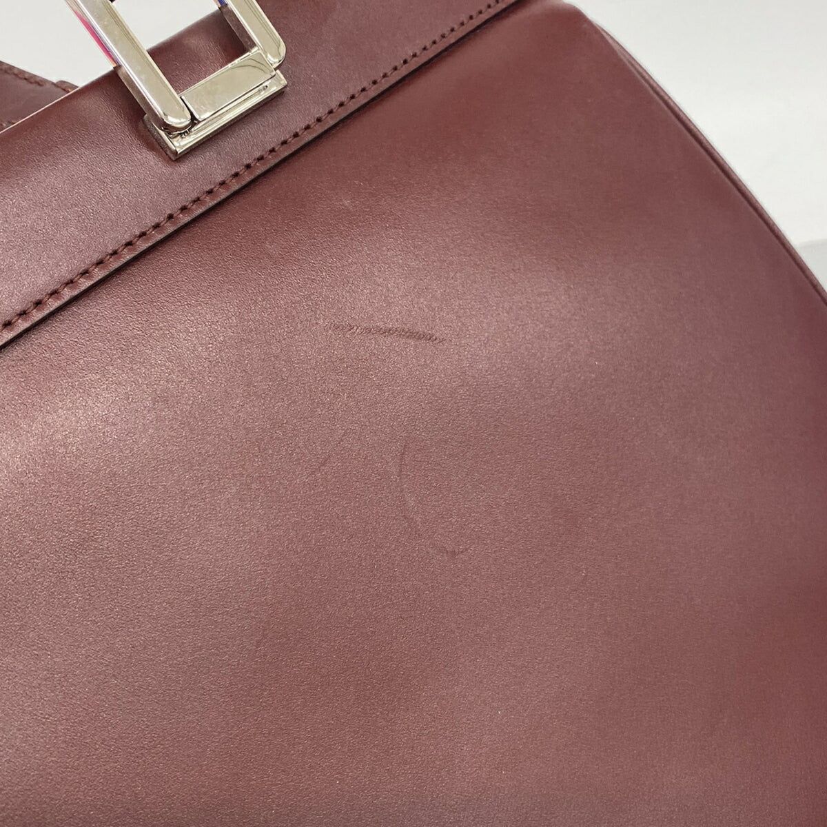 Gucci Bordeaux Leather Handbag (Pre-Owned)