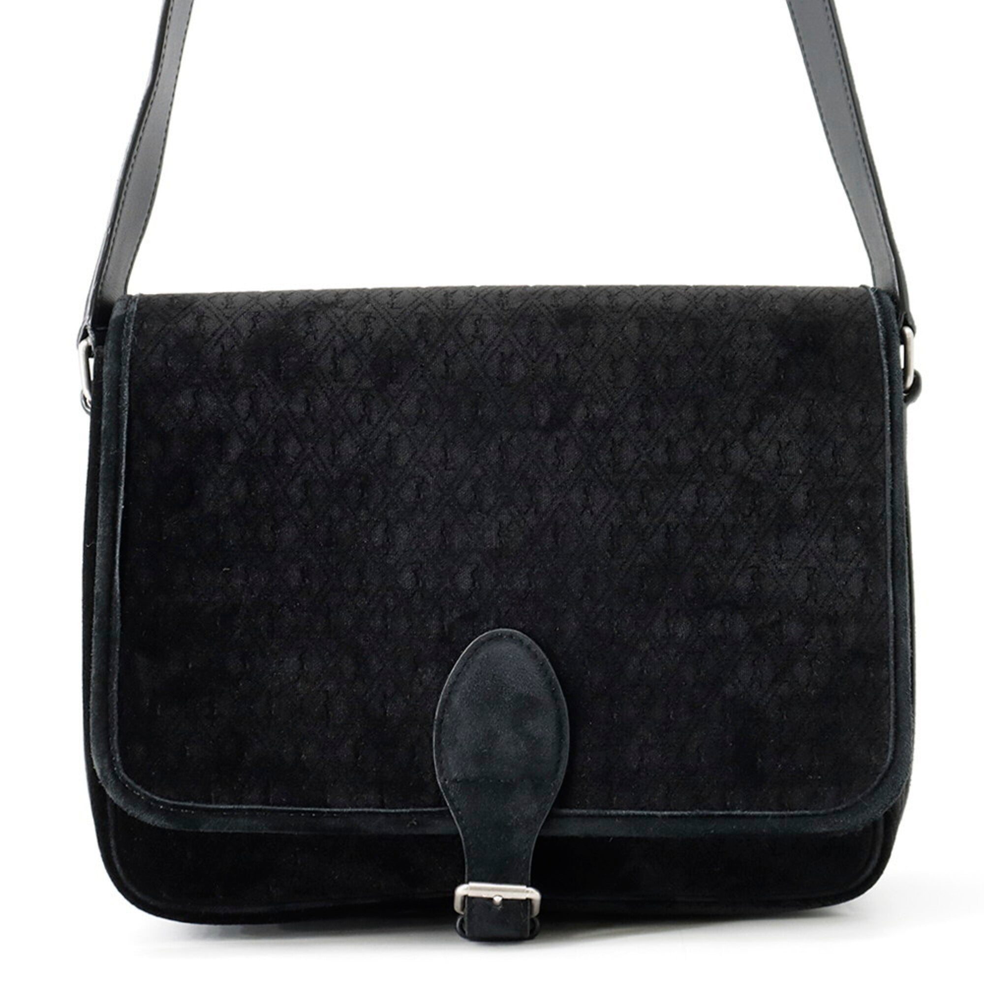 Yves Saint Laurent Black Velvet Handbag Shoulder Bag (Pre-Owned)