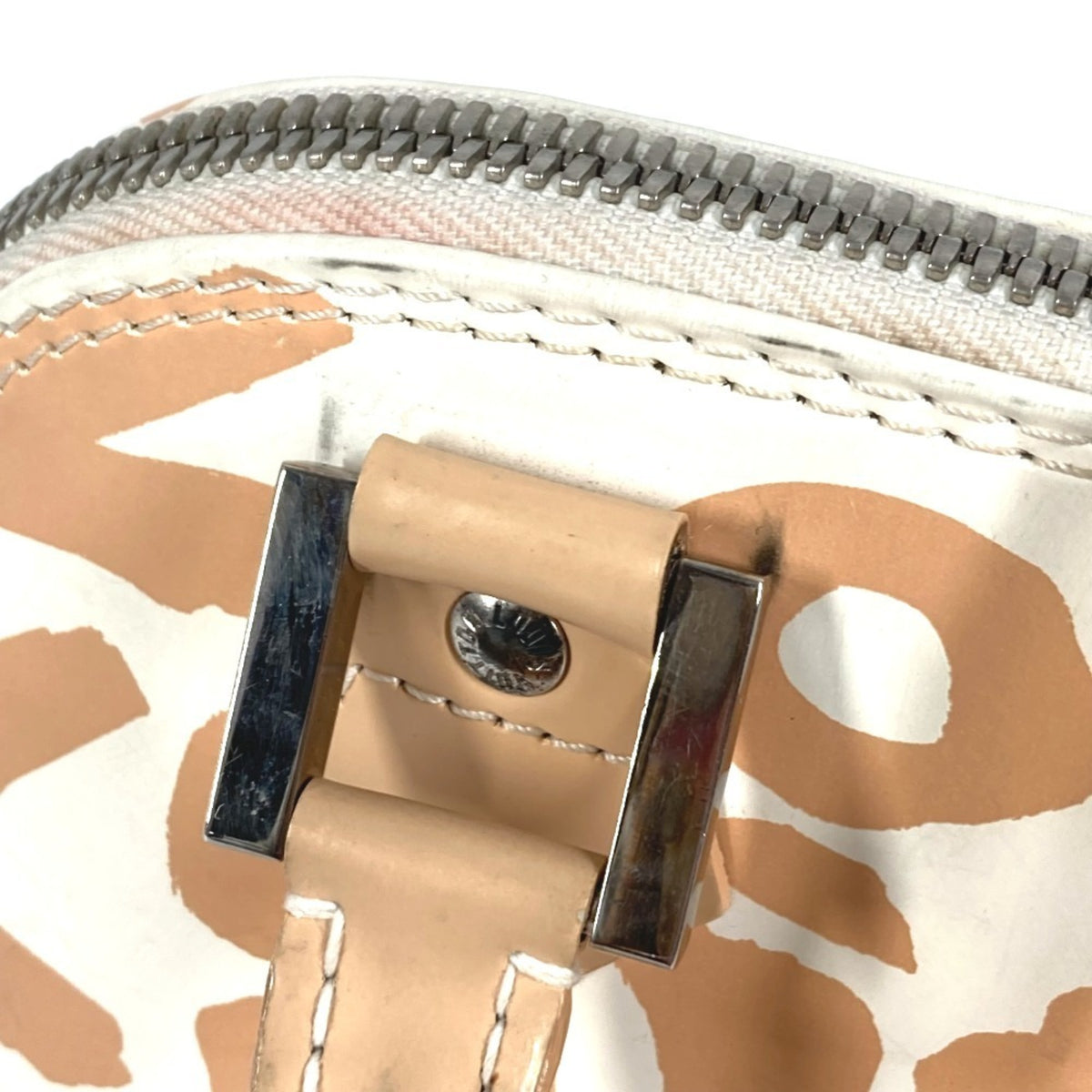 Louis Vuitton Monogram Graffiti Beige White Monogram Graffiti Handbag (Pre-Owned)