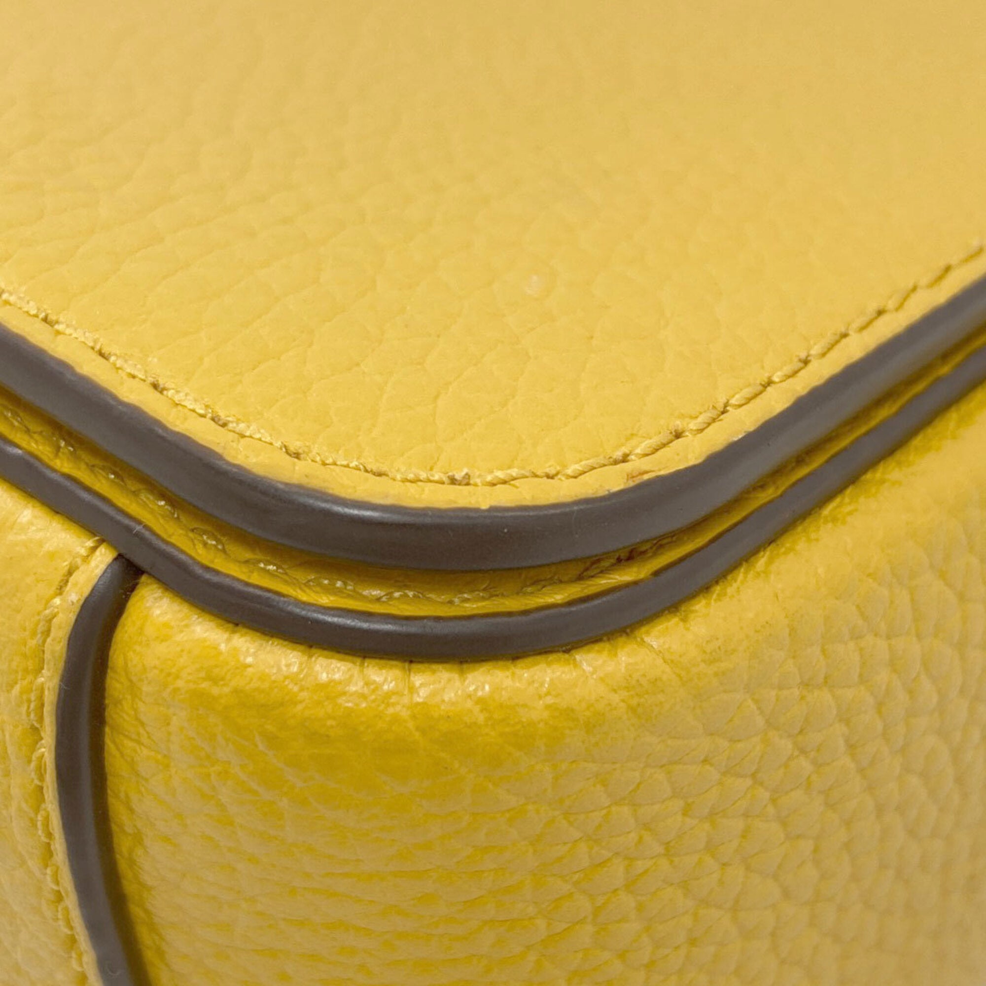 Tory Burch Yellow Leather Shoulder Bag (Pre-Owned)