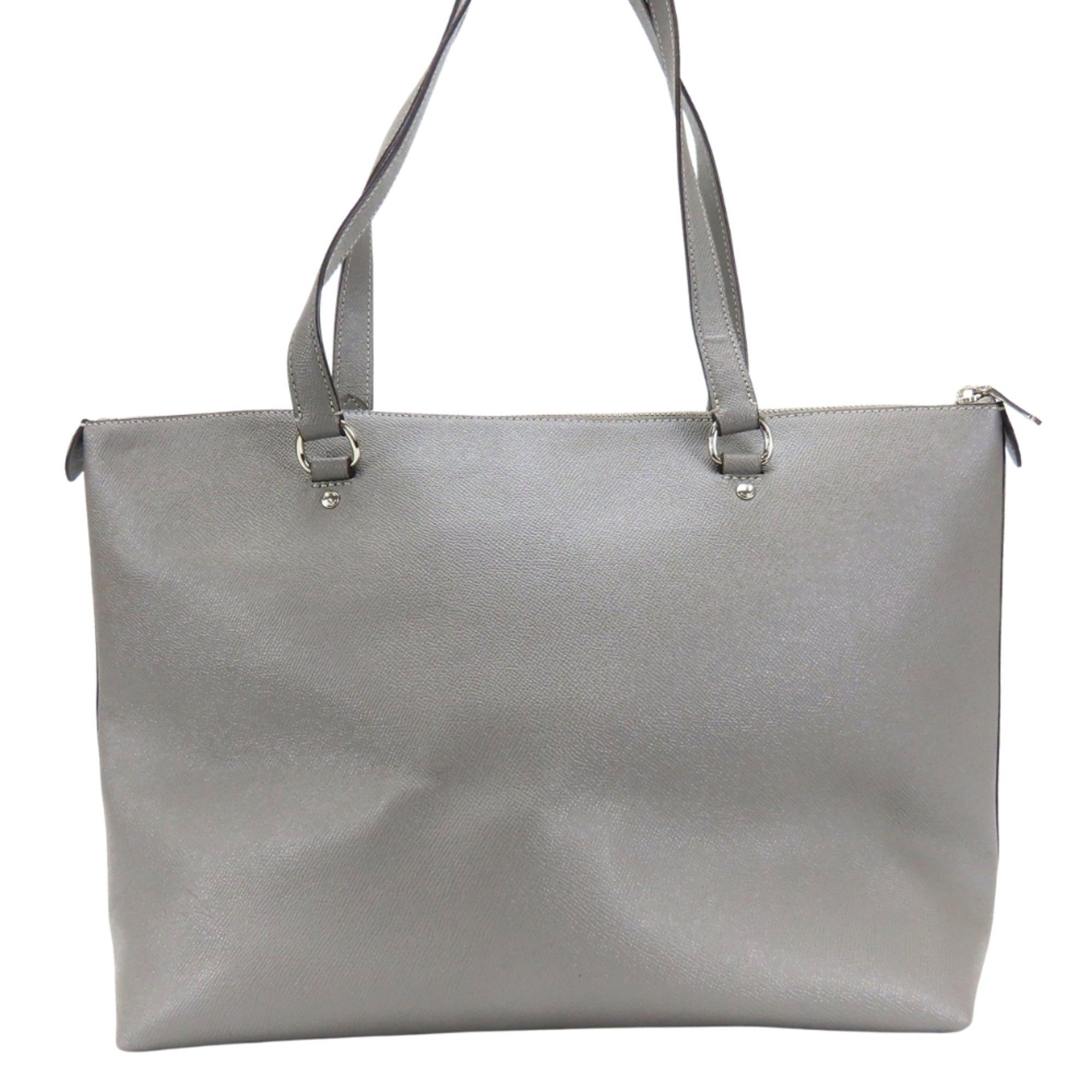 Coach Gray Leather Tote Bag (Pre-Owned)