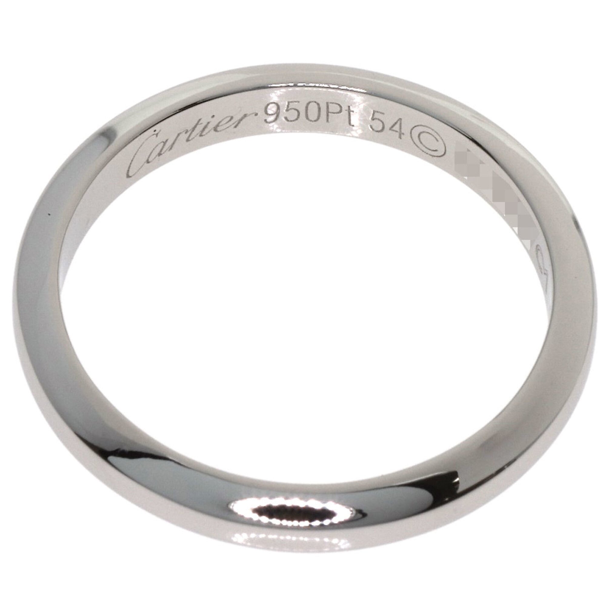 Cartier Platinum Platinum 950 Band Ring (Pre-Owned)