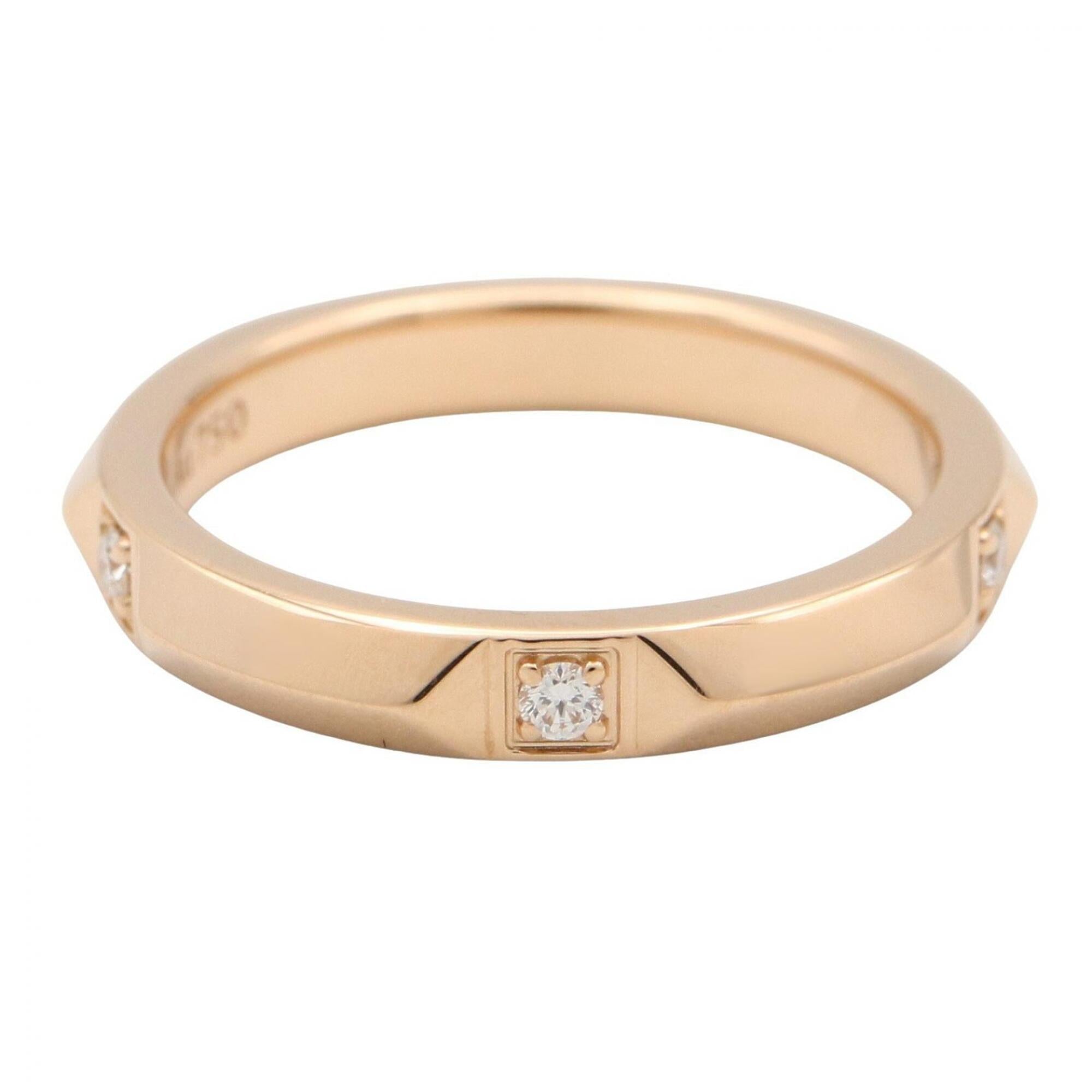 Tiffany Gold Clear Pink Gold (18K) Band Ring (Pre-Owned)