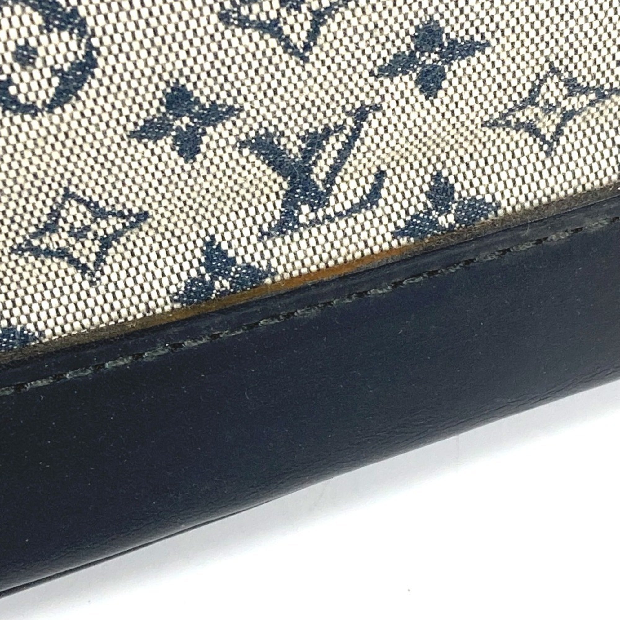 Louis Vuitton Galle Marron Monogram Navy Monogram Mini Boston Bag Handbag (Pre-Owned)