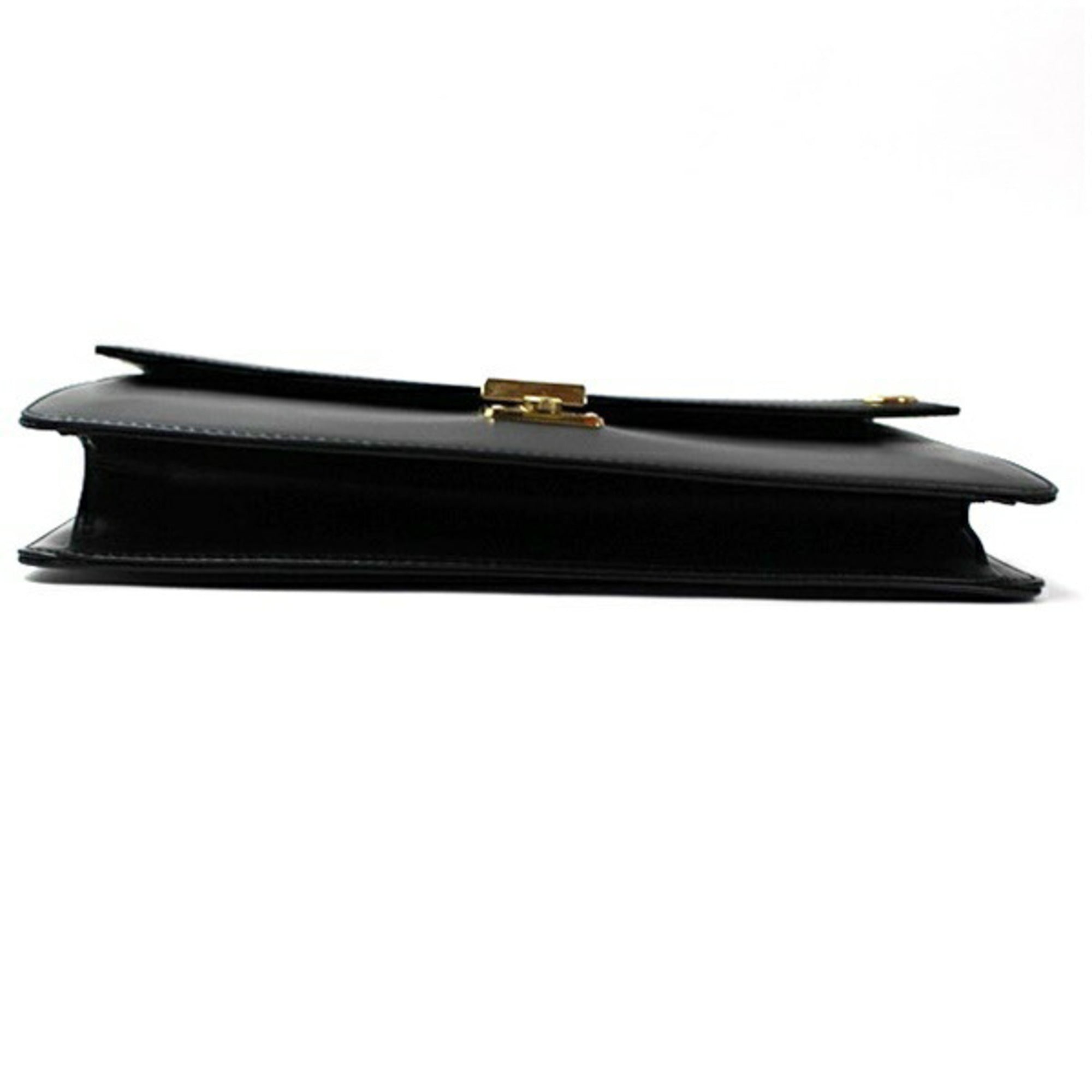 Dunhill Beige Black Leather Clutch Bag (Pre-Owned)