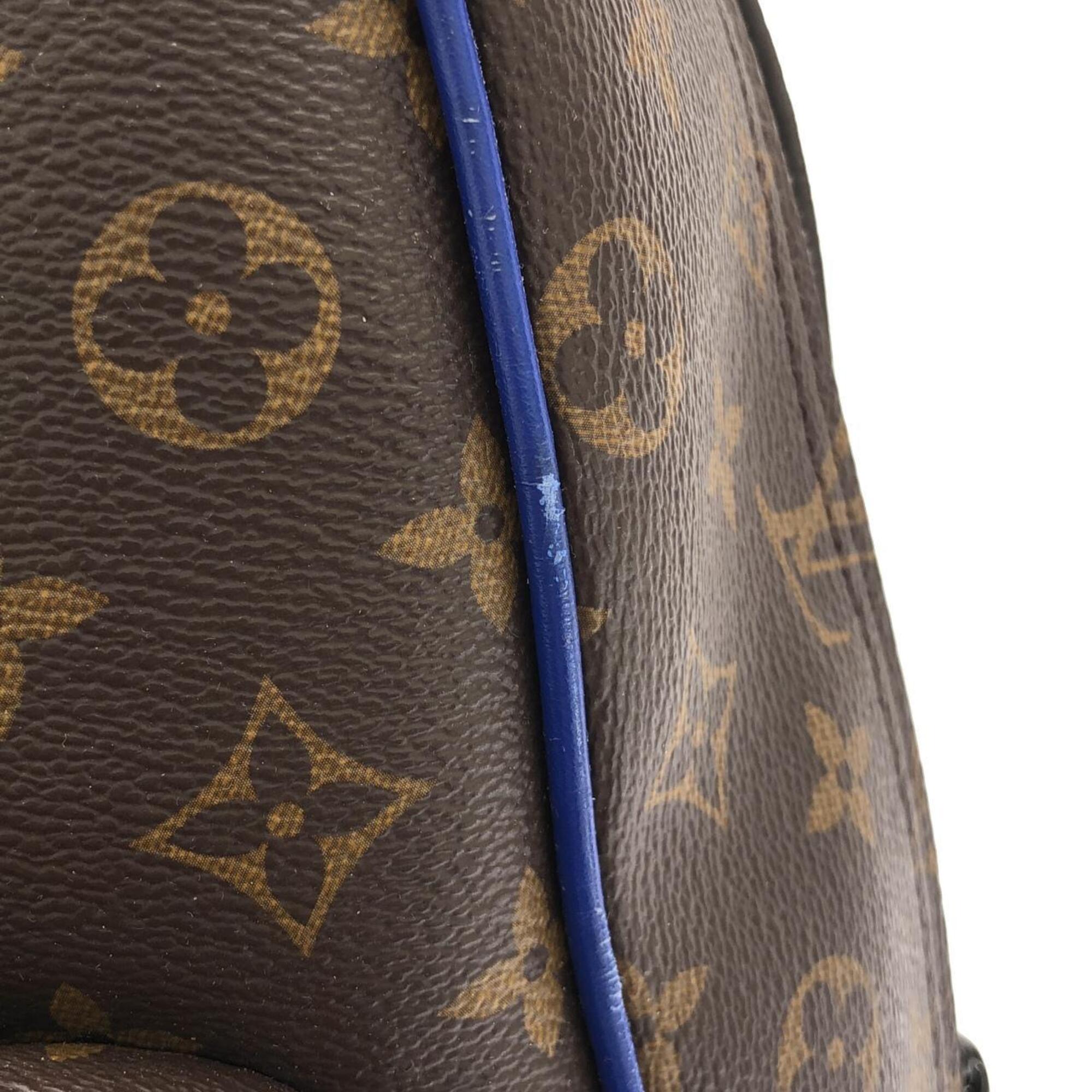 Louis Vuitton Blue Marron Coated Canvas Leather Backpack (Pre-Owned)