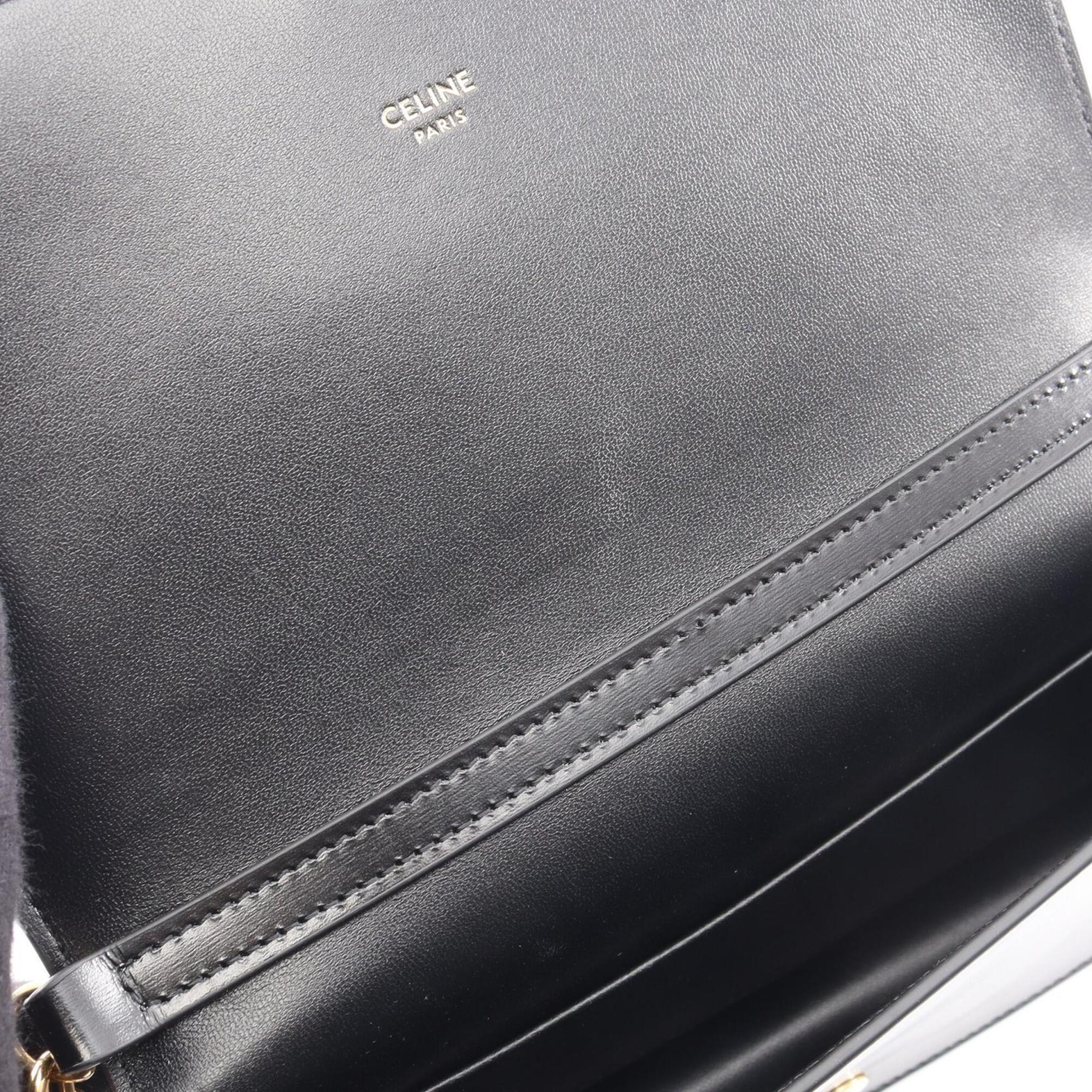 Celine Black Leather Handbag Pochette (Pre-Owned)