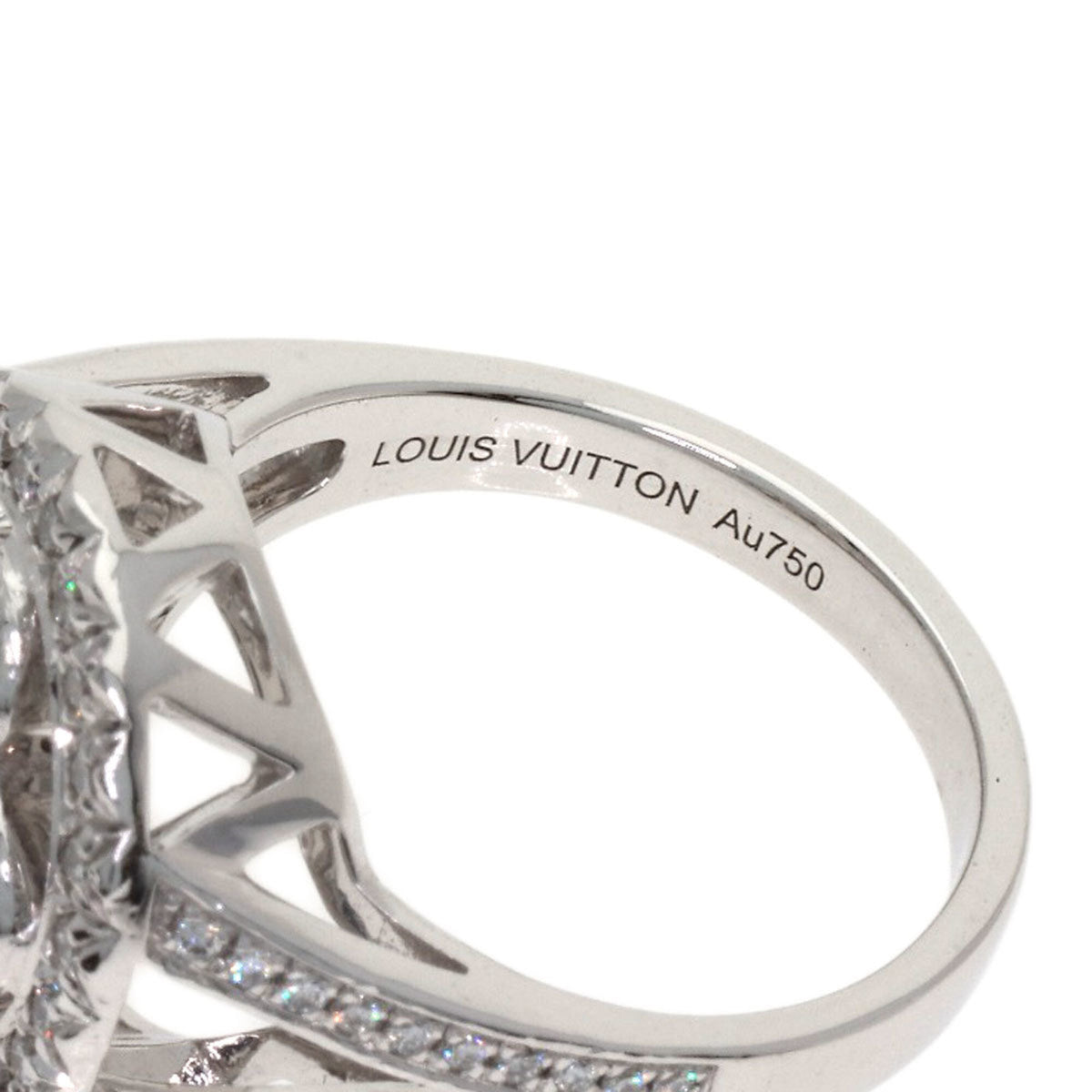 Louis Vuitton White Gold (18K) Band Ring (Pre-Owned)