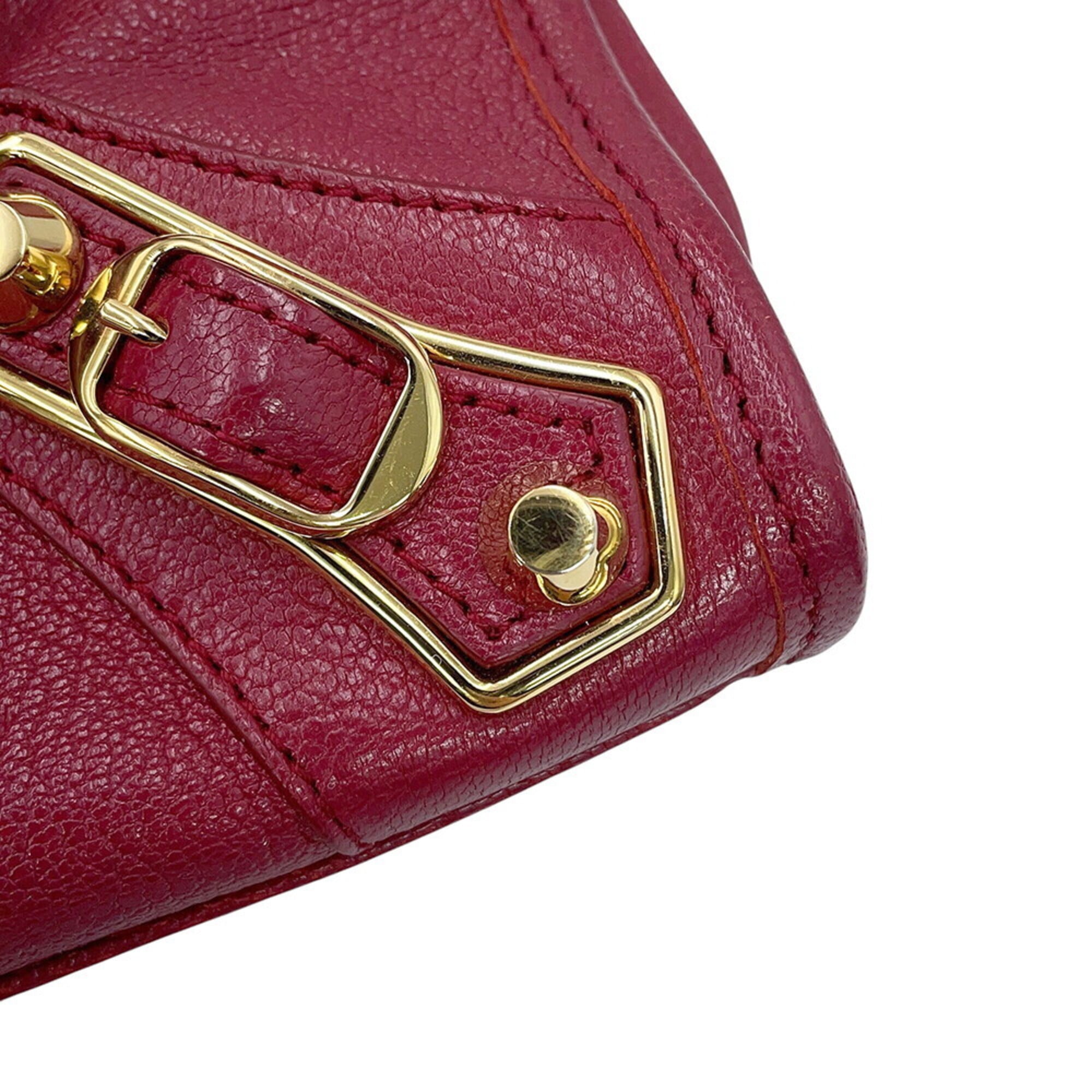 Balenciaga Wine Leather Handbag (Pre-Owned)