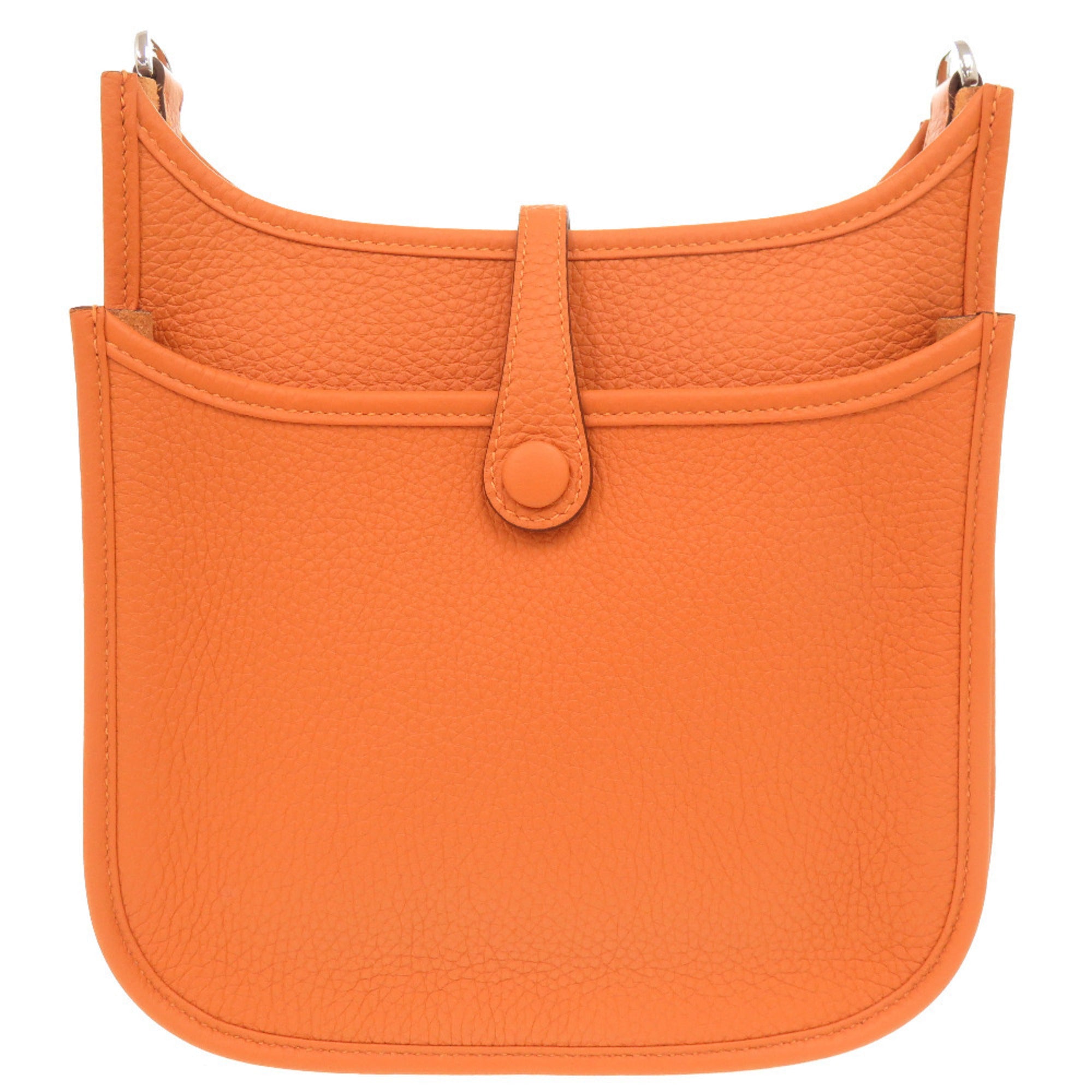 Hermes Orange Taurillon Clemence Leather Shoulder Bag (Pre-Owned)
