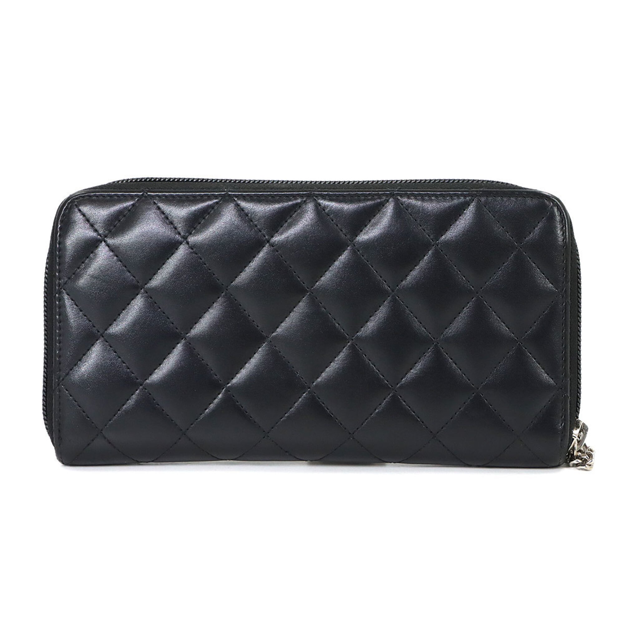 Chanel Black Cambon Ligne Long Wallet (Bi-Fold) (Pre-Owned)