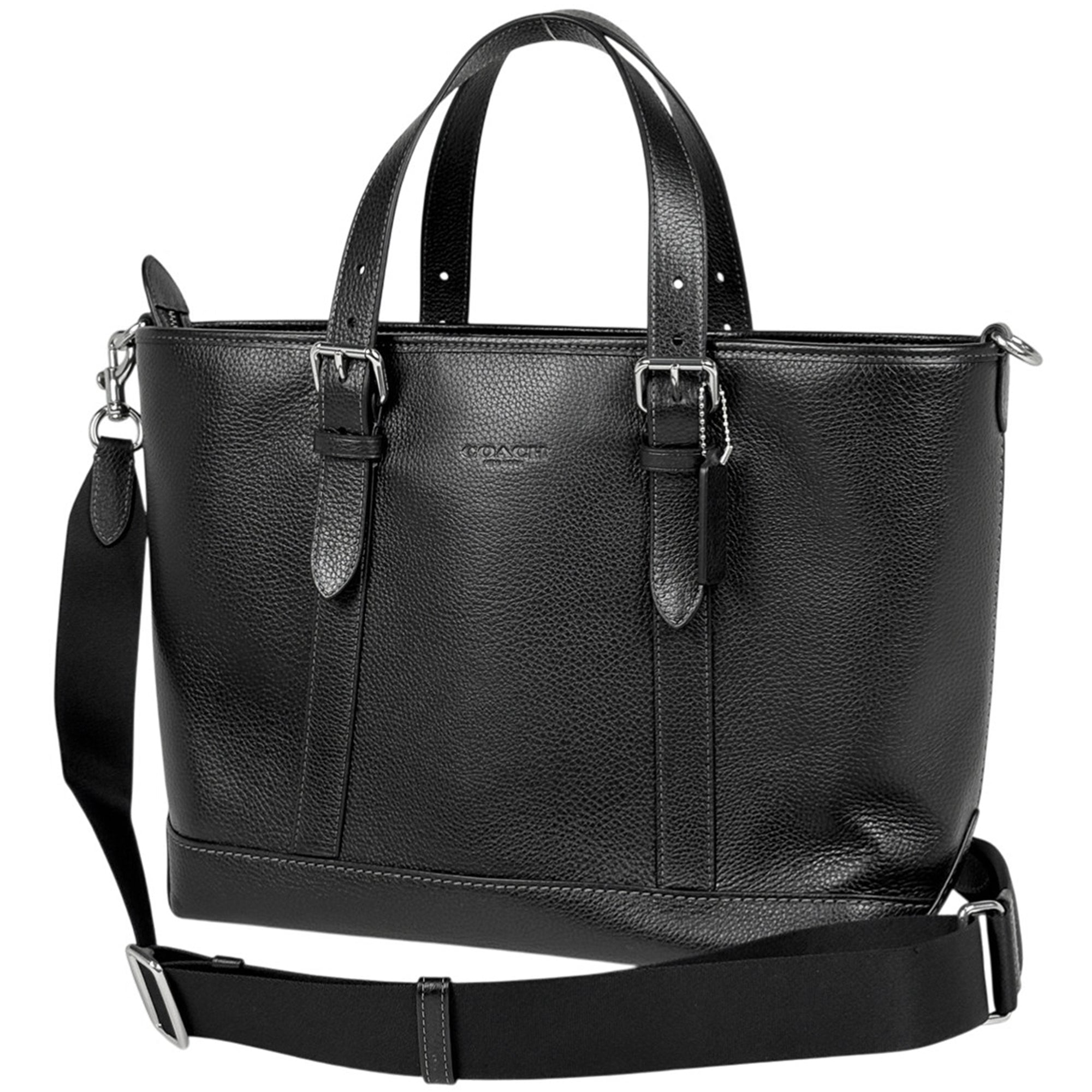 Coach Black Leather Handbag Shoulder Bag Tote Bag (Pre-Owned)