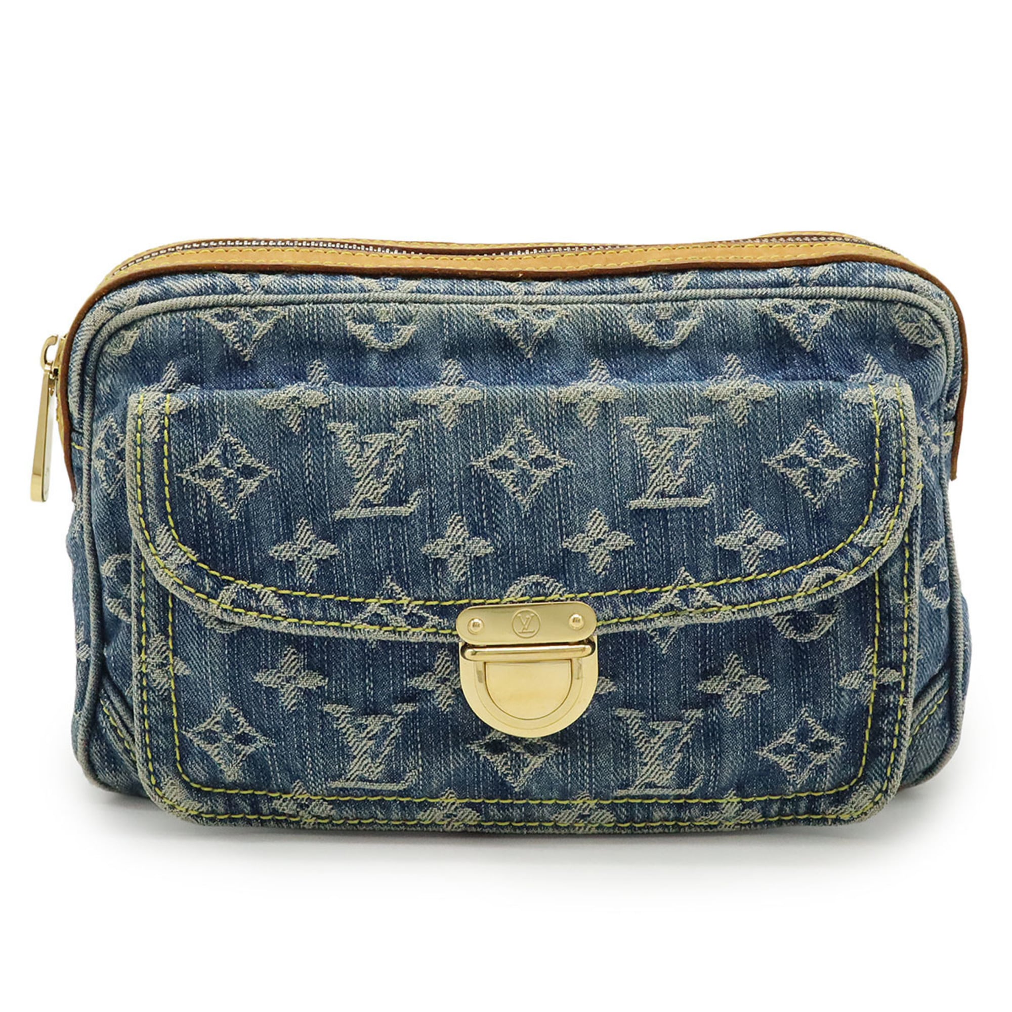 Louis Vuitton Blue Monogram Denim Fanny Pack Sling Bag (Pre-Owned)