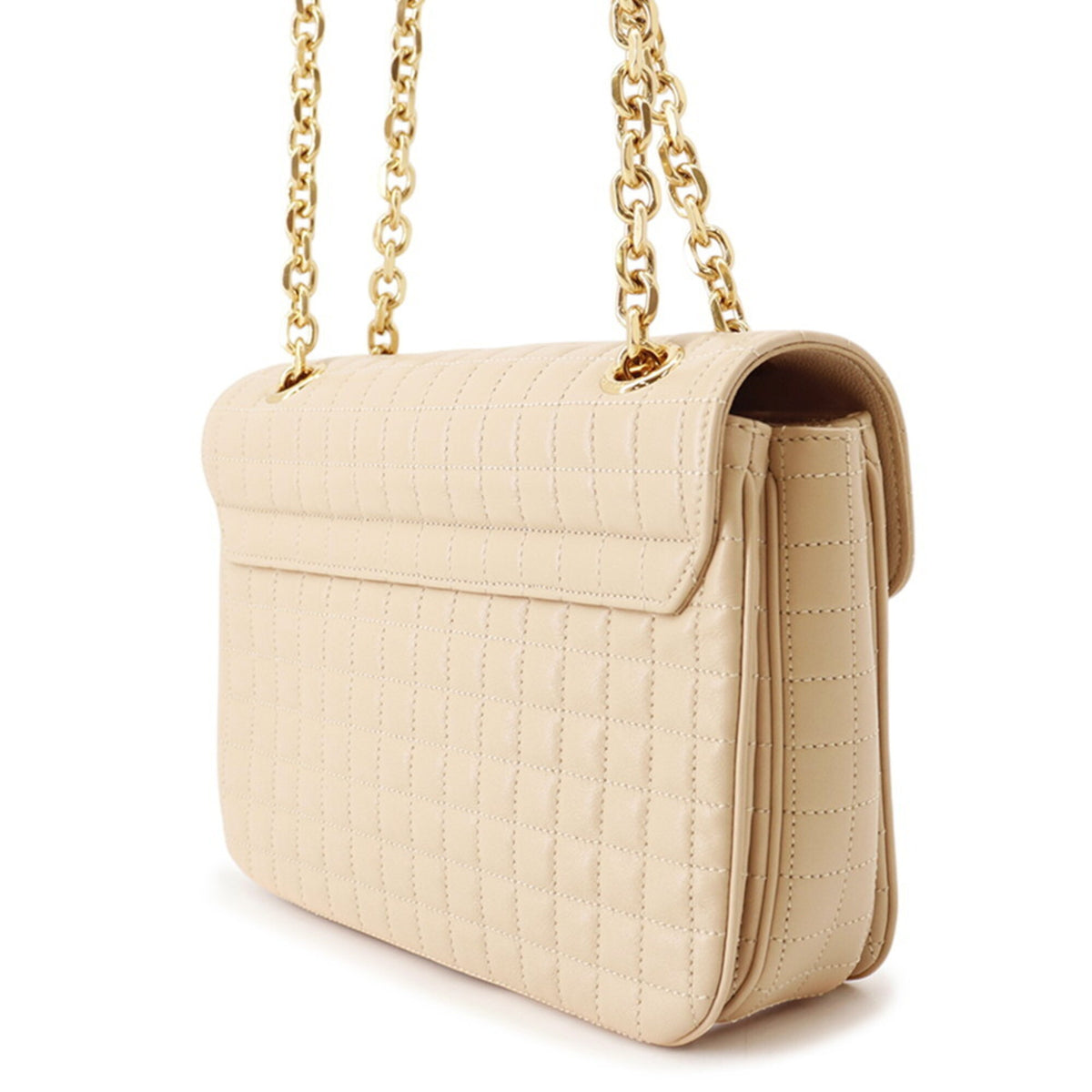 Celine Beige Leather Handbag Shoulder Bag (Pre-Owned)
