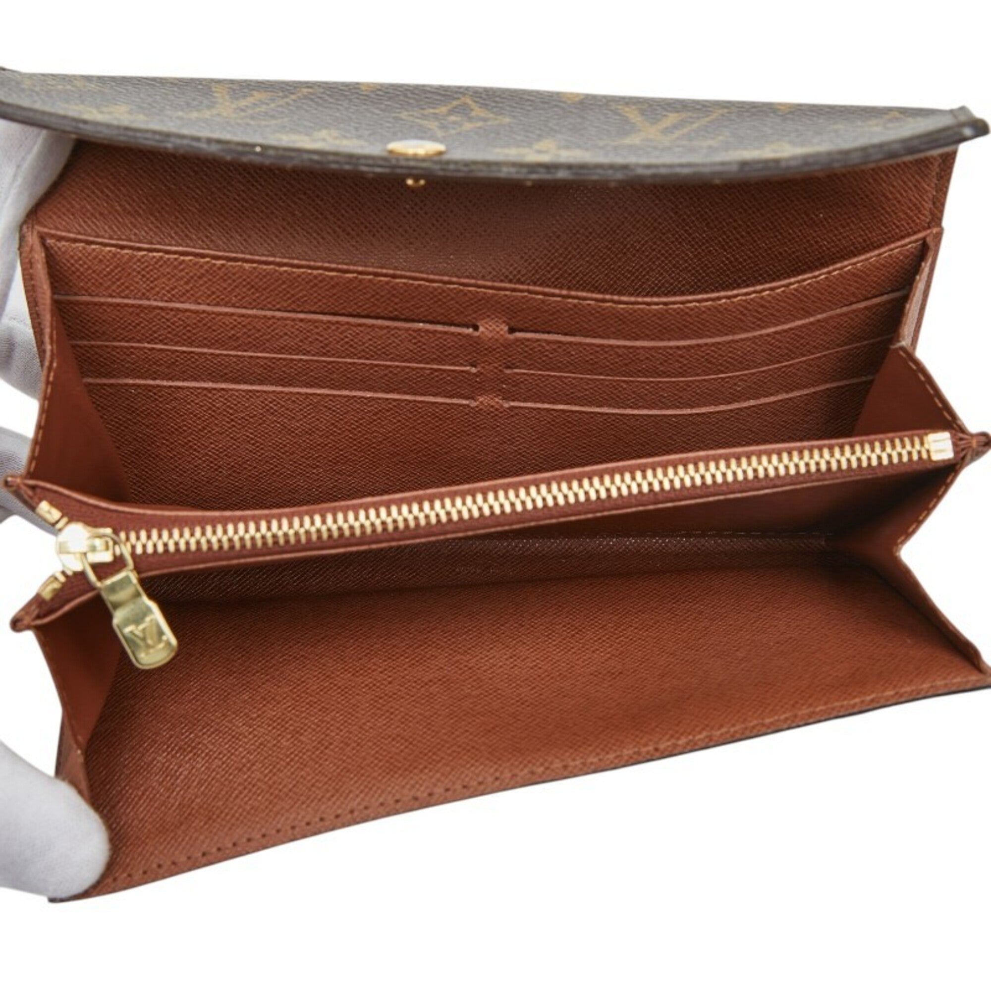 Louis Vuitton Brown Pvc Leather Long Bill Wallet (Bi-Fold) (Pre-Owned)