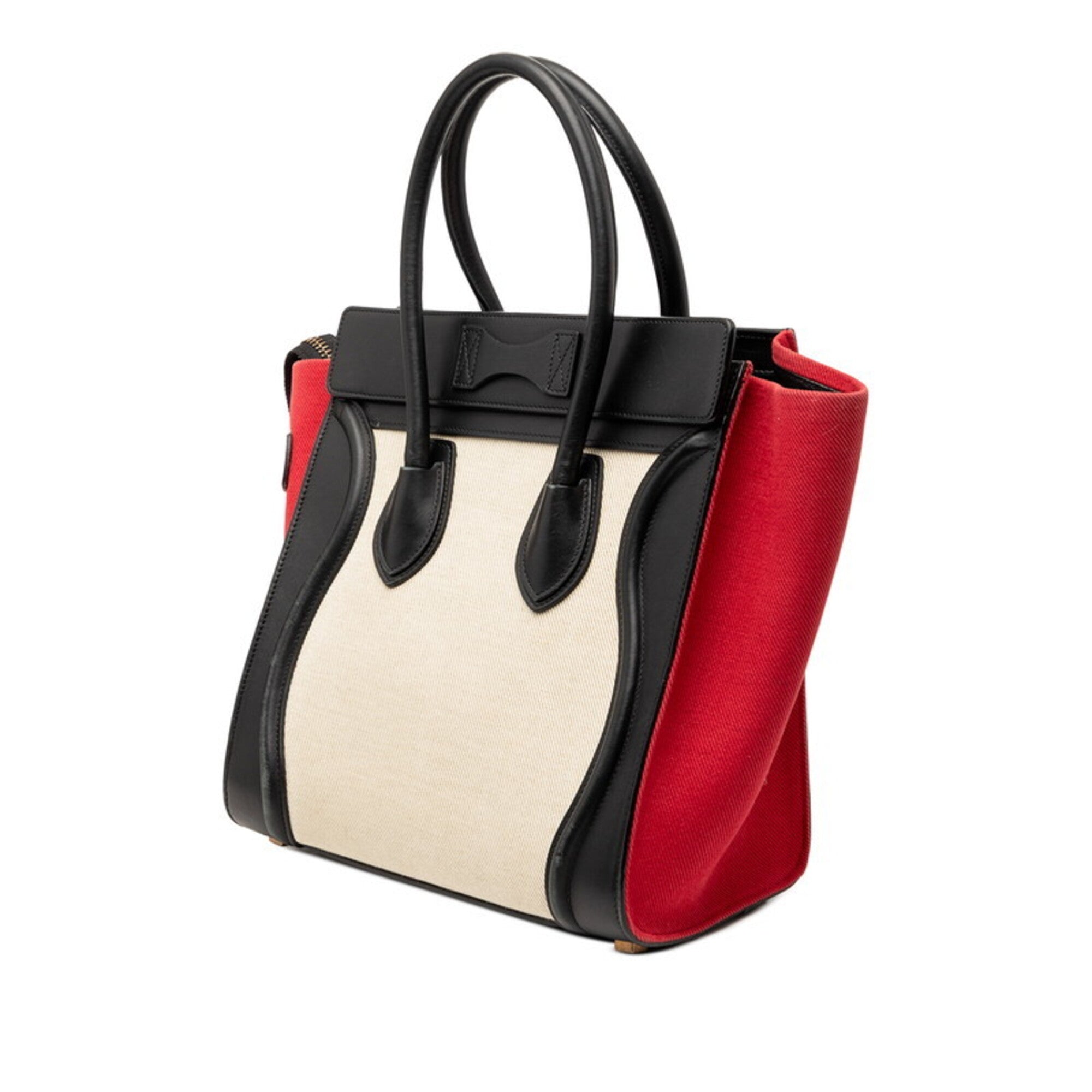 Celine Luggage Canvas Leather Handbag (Pre-Owned)