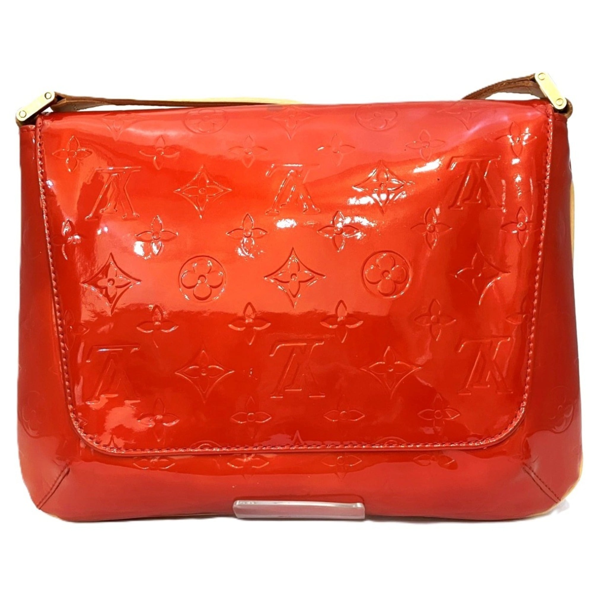 Louis Vuitton Vernis Red Color Patent Leather Shoulder Bag (Pre-Owned)