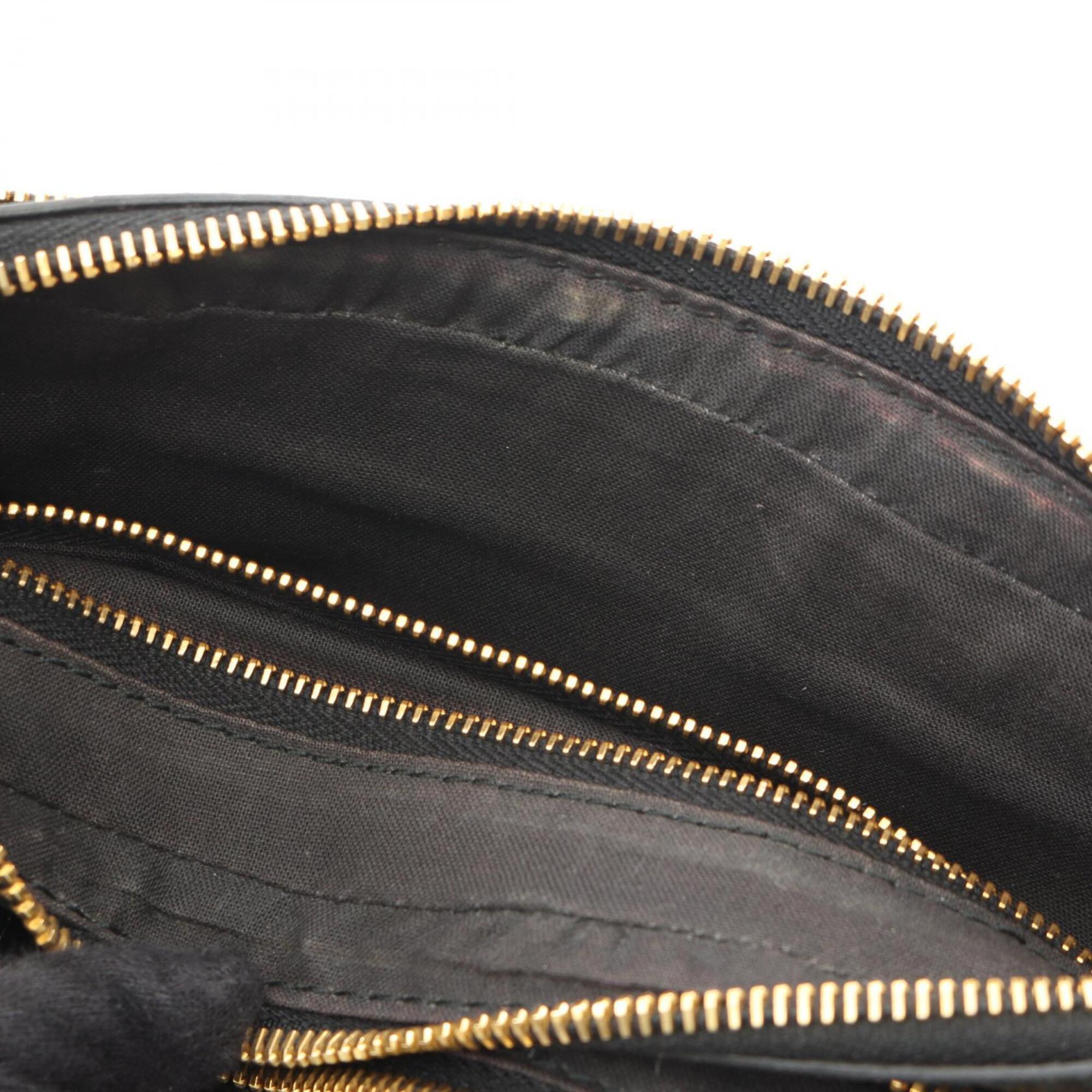 Balenciaga Black Leather Handbag Shoulder Bag (Pre-Owned)
