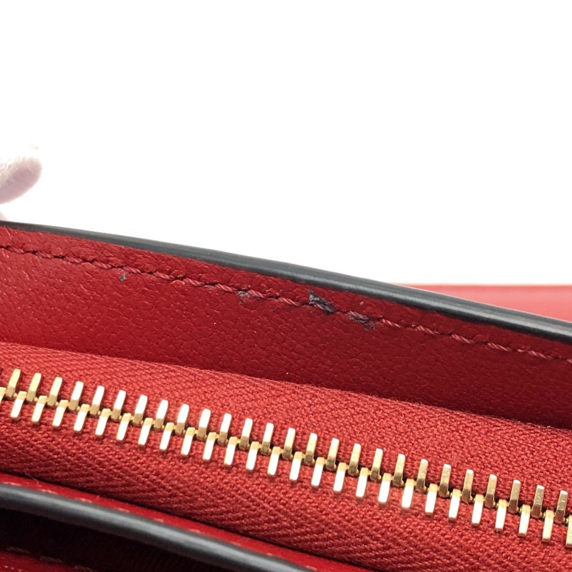 Valentino Red Color Leather Coin Purse/Coin Case (Pre-Owned)
