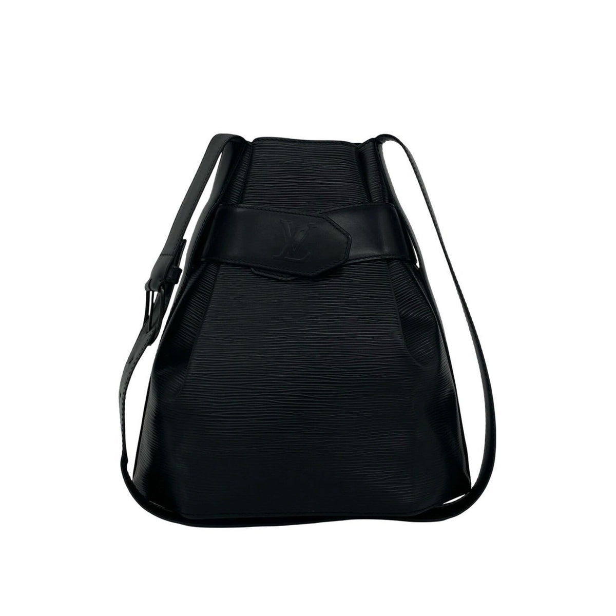Louis Vuitton Black Leather Crossbody Bag Shoulder Bag (Pre-Owned)