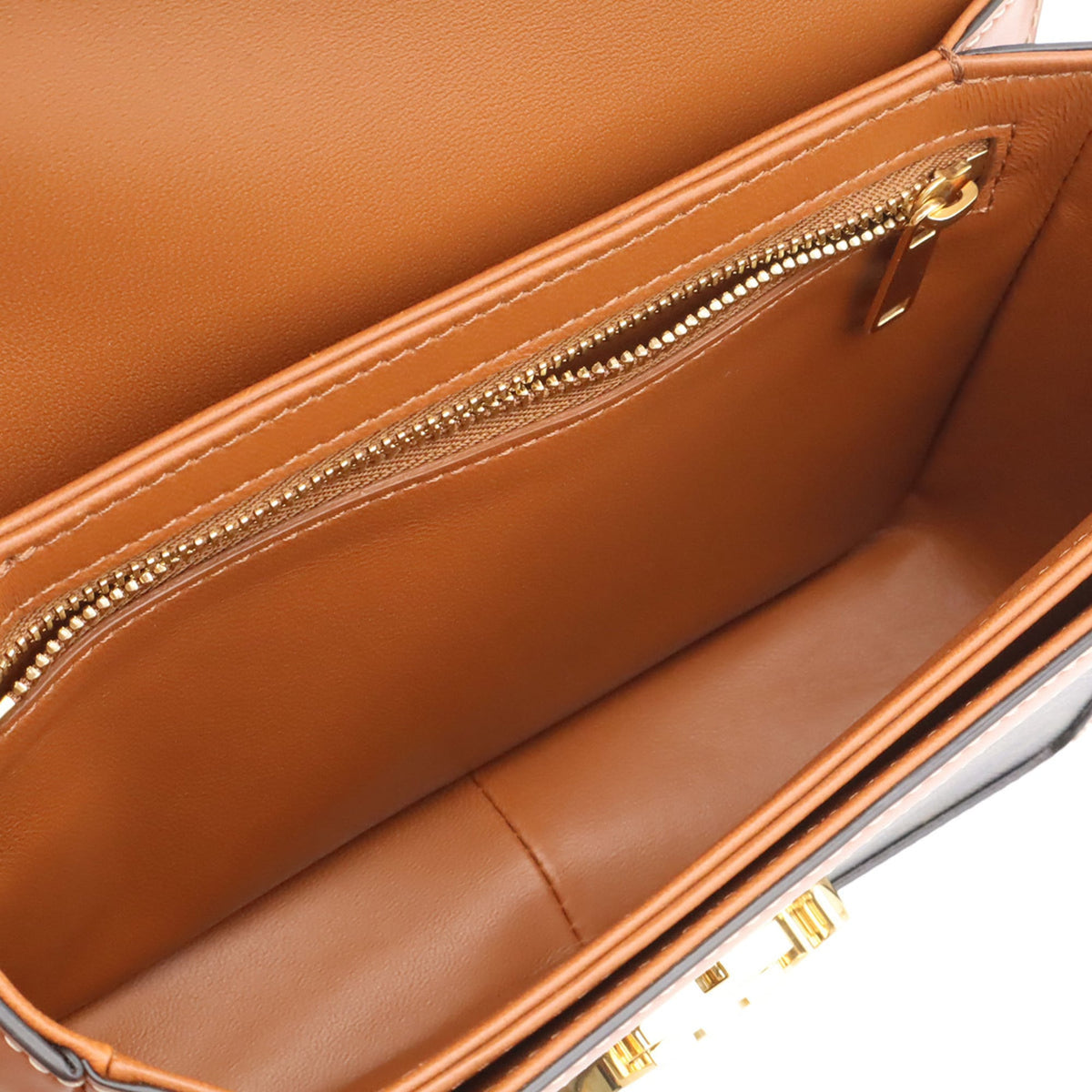 Celine Brown Canvas Leather Pochette Shoulder Bag (Pre-Owned)