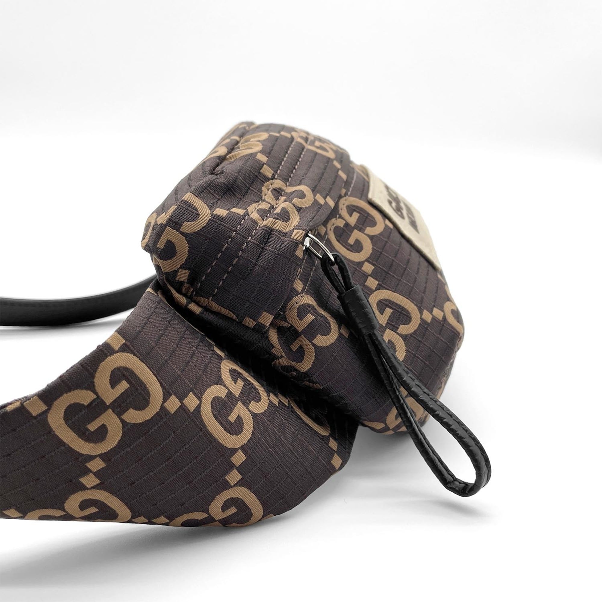 Gucci Brown Nylon Fanny Pack Sling Bag (Pre-Owned)