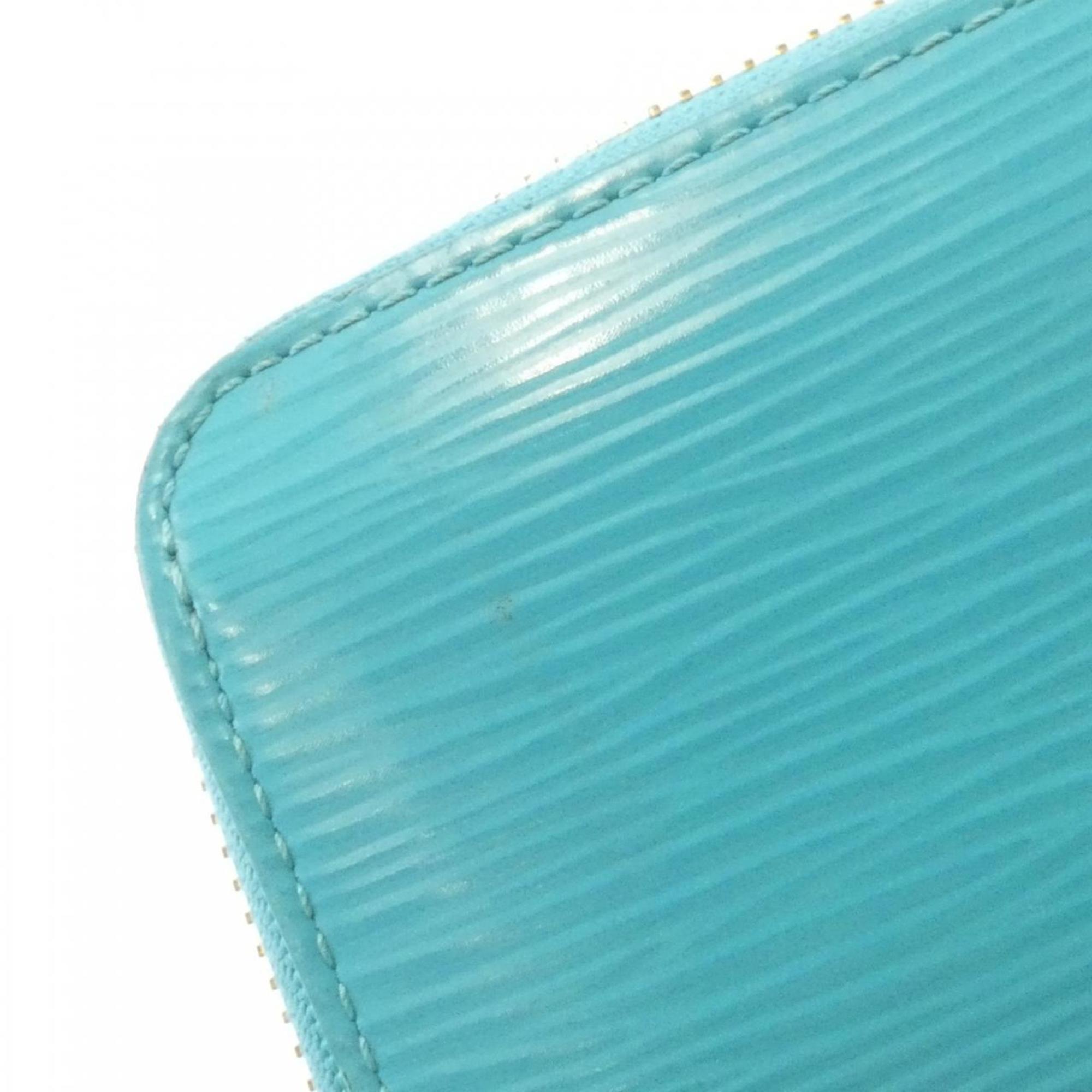 Louis Vuitton Blue Leather Long Wallet (Bi-Fold) (Pre-Owned)