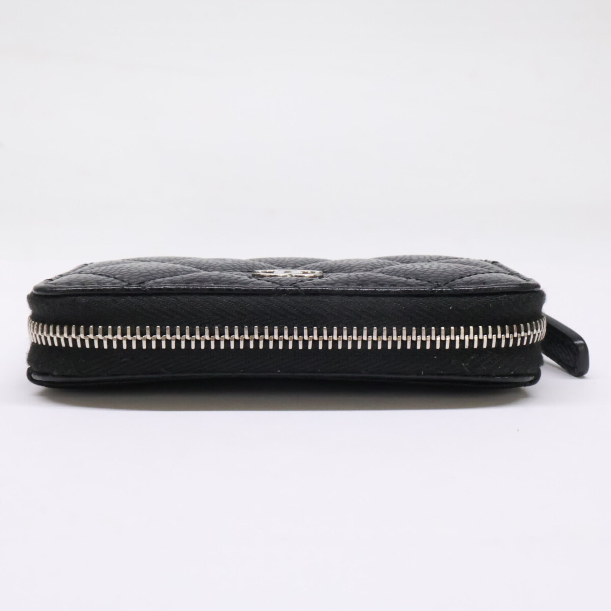 Chanel Black Grained Calfskin Coin Purse/Coin Case (Pre-Owned)