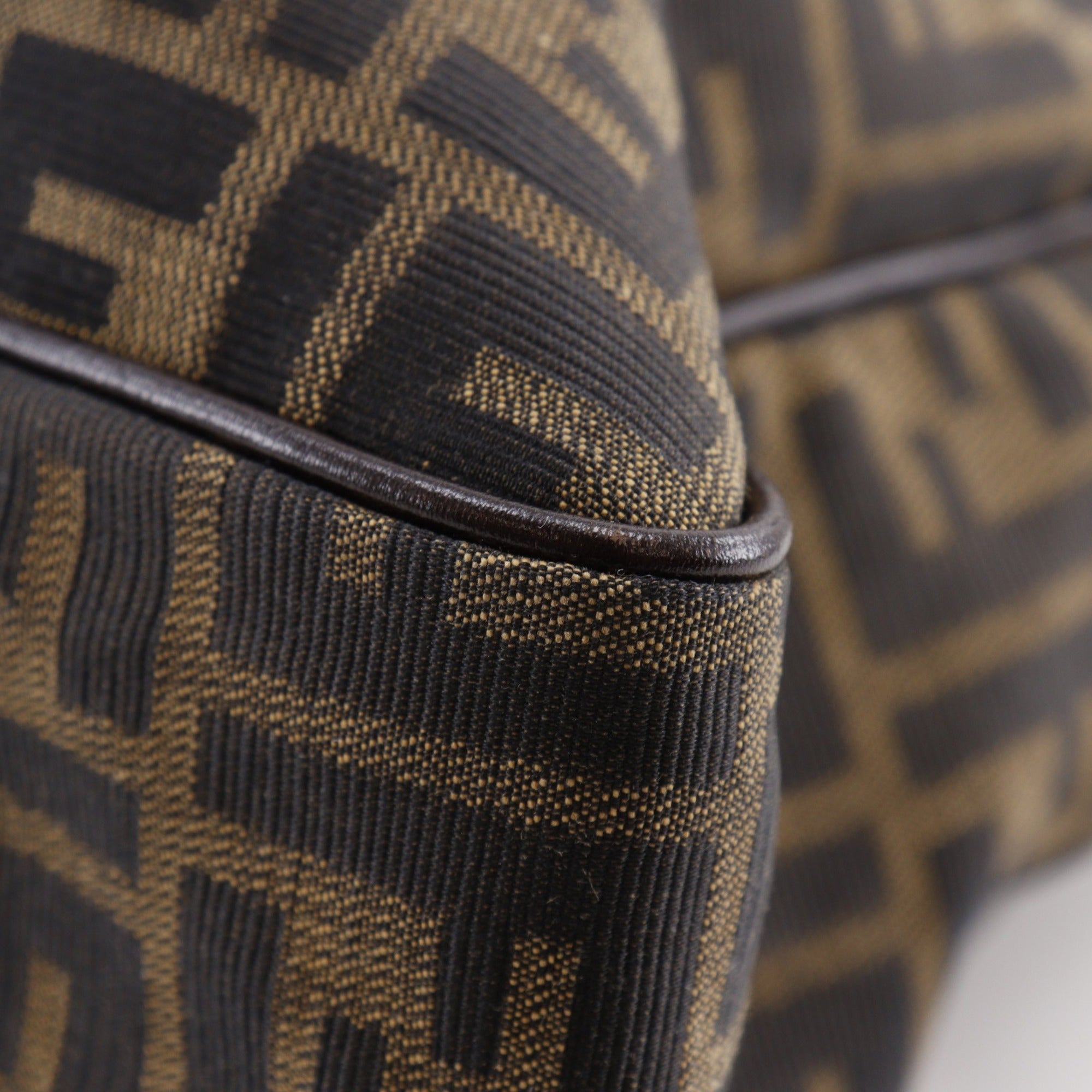 Fendi Zucca Brown Nylon Canvas Briefcase (Pre-Owned)