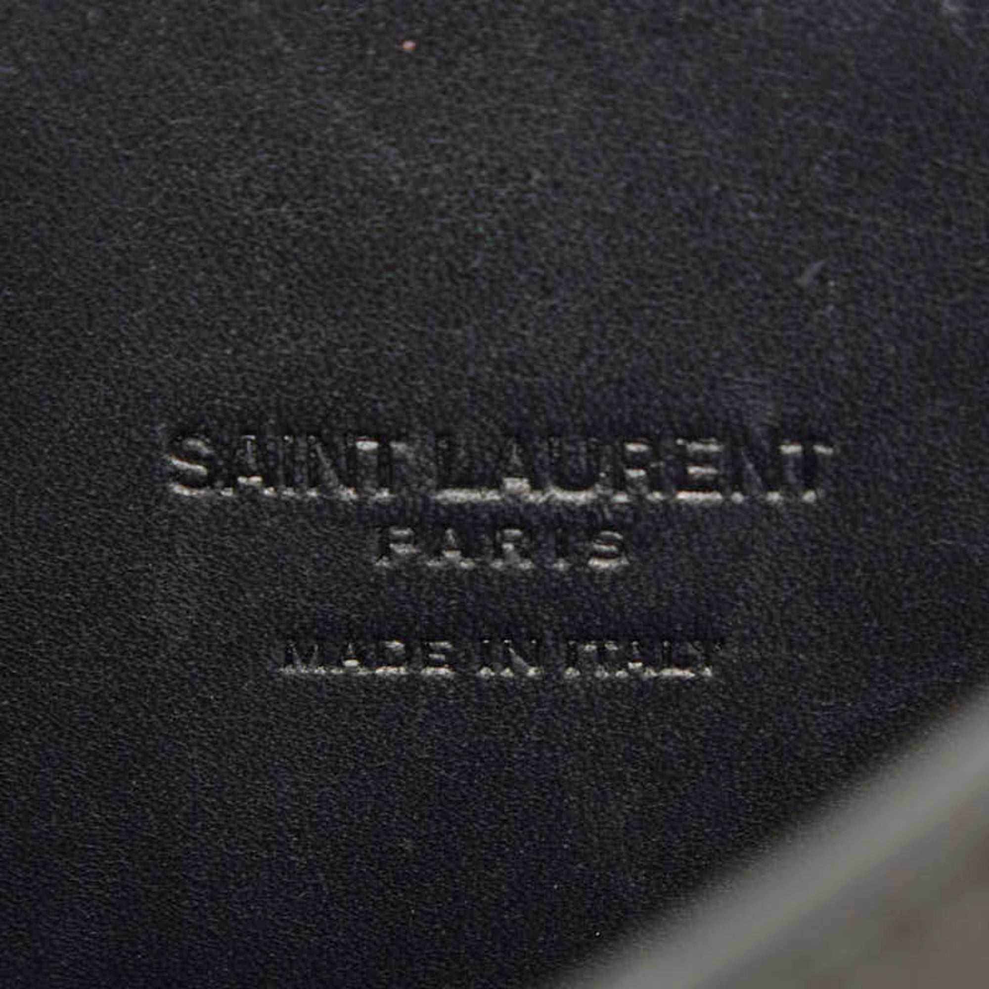 Saint Laurent Black Gold Leather Shoulder Bag (Pre-Owned)