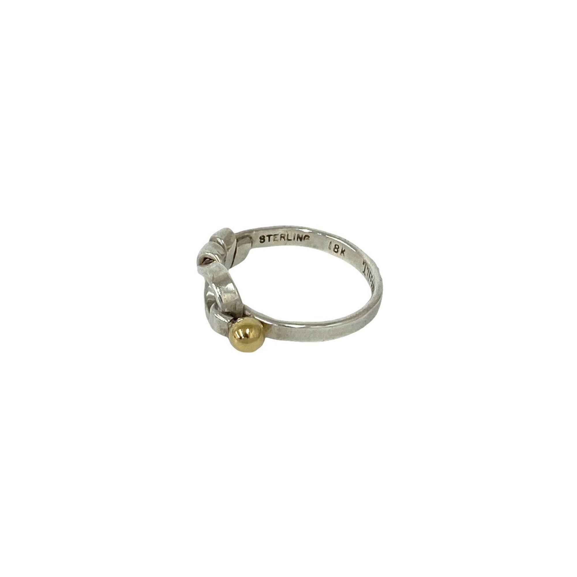 Tiffany Gold Silver Yellow Gold (18K) Silver 925 Band Ring (Pre-Owned)