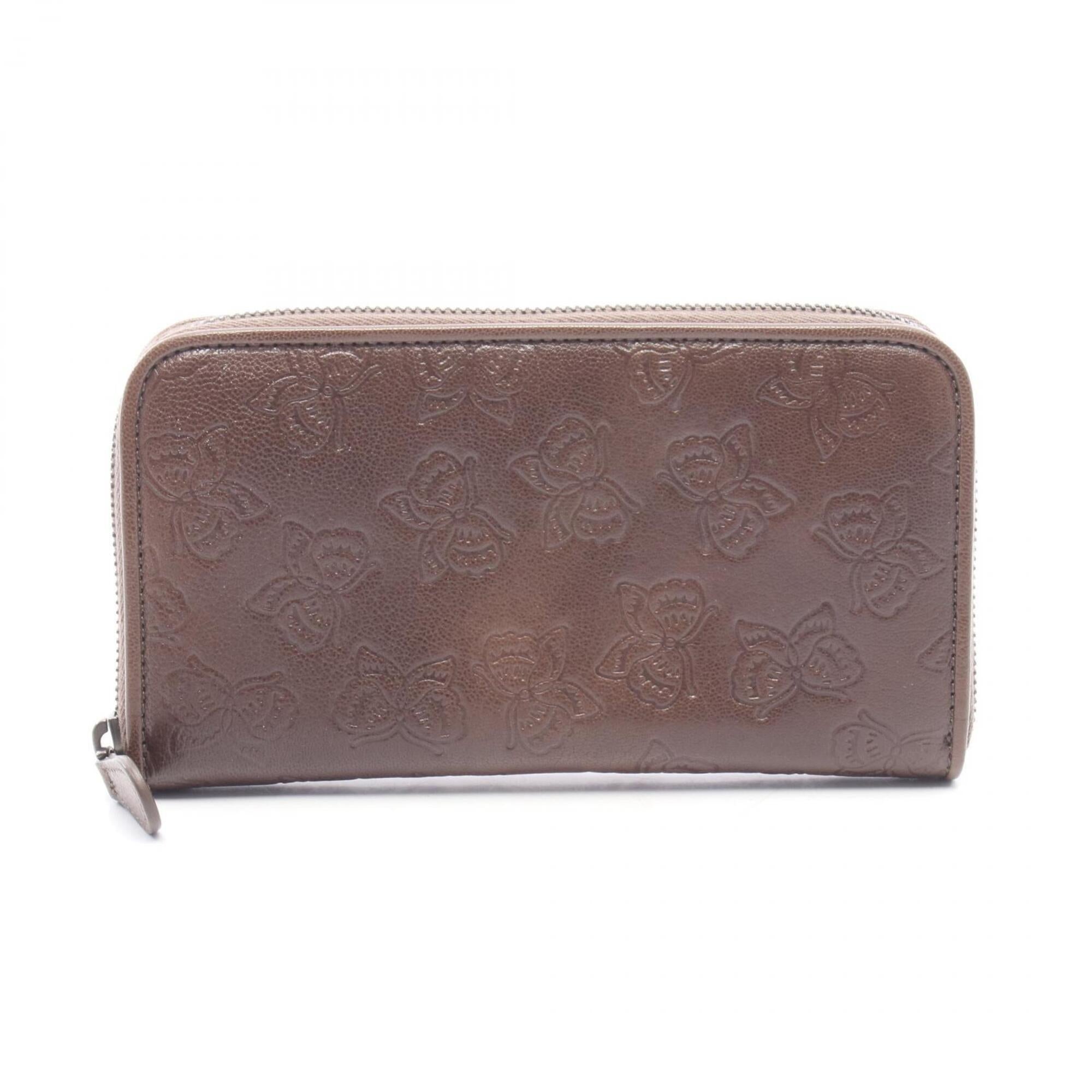 Bottega Veneta Brown Leather Long Wallet (Bi-Fold) (Pre-Owned)