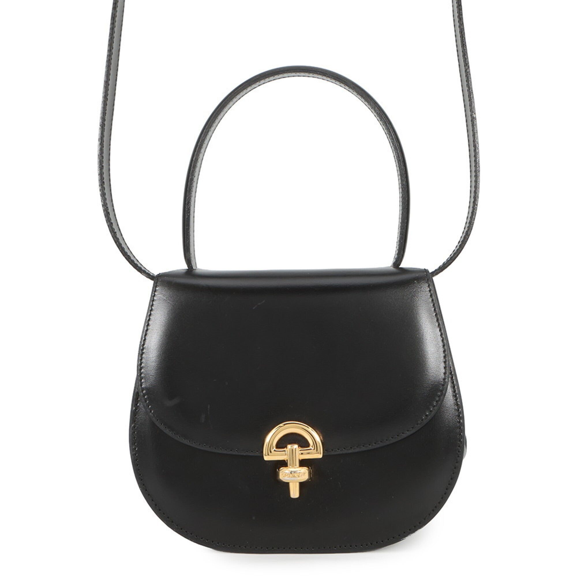 Celine Black Leather Handbag Shoulder Bag (Pre-Owned)