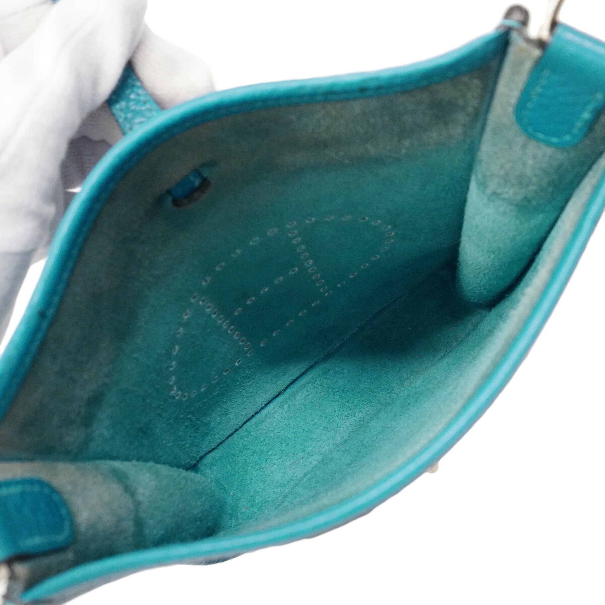 Hermes Blue Taurillon Clemence Leather Shoulder Bag (Pre-Owned)