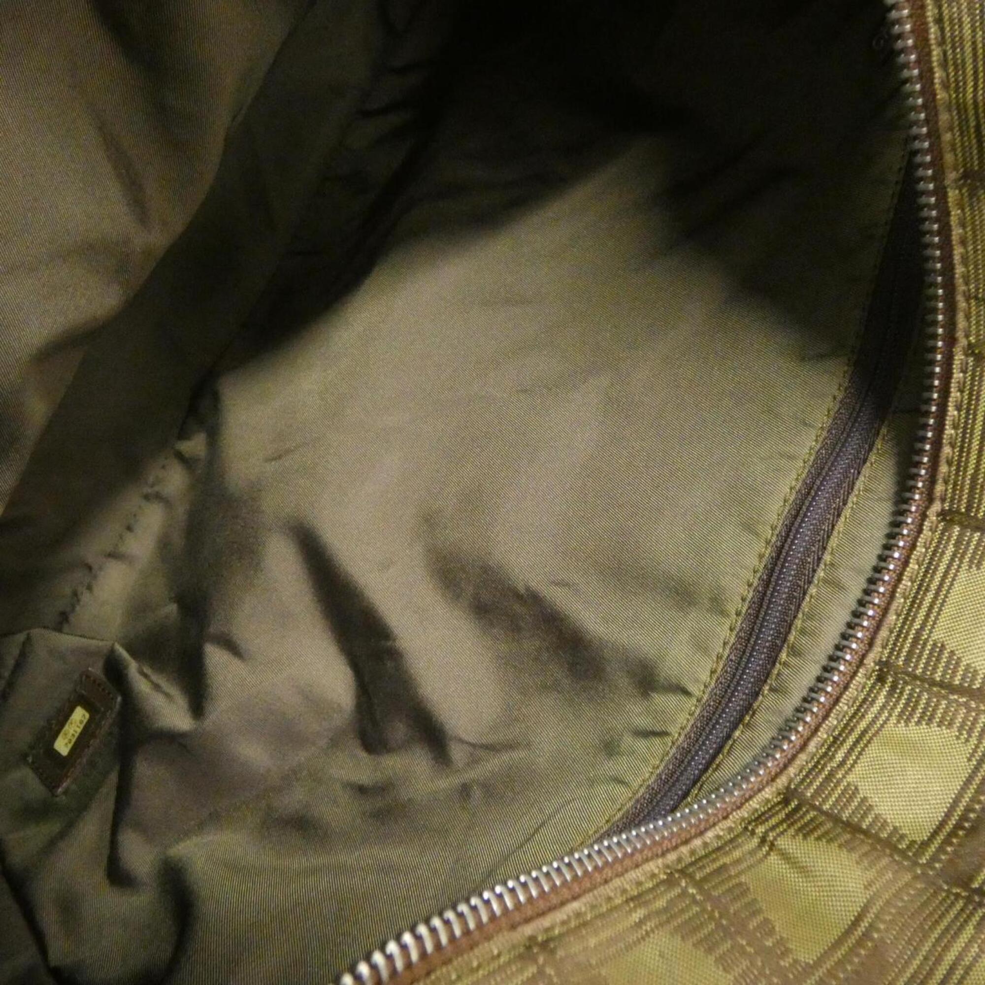 Chanel Khaki Nylon Shoulder Bag (Pre-Owned)